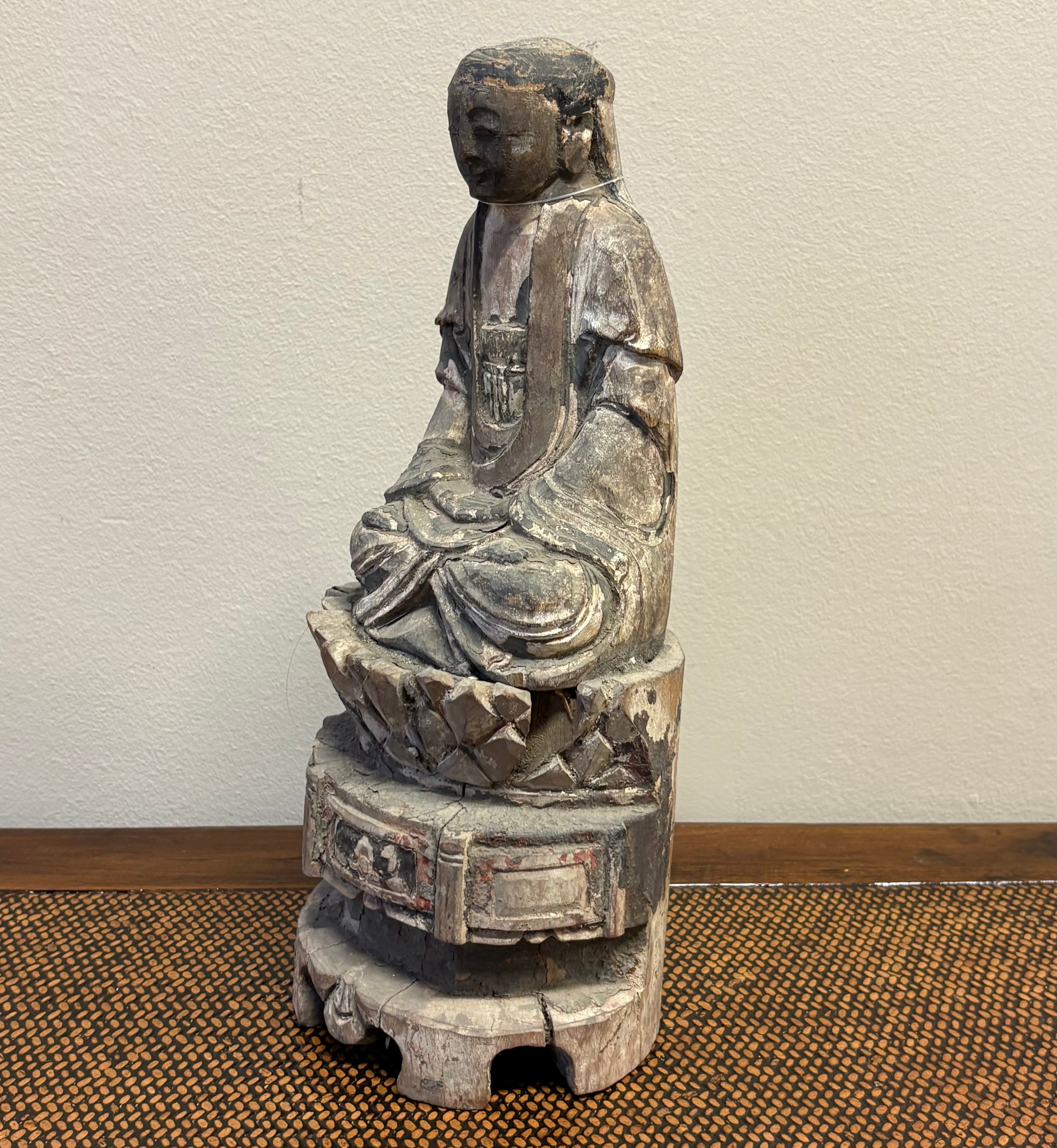STATUA LIGNEA CINESE - LUOHAN