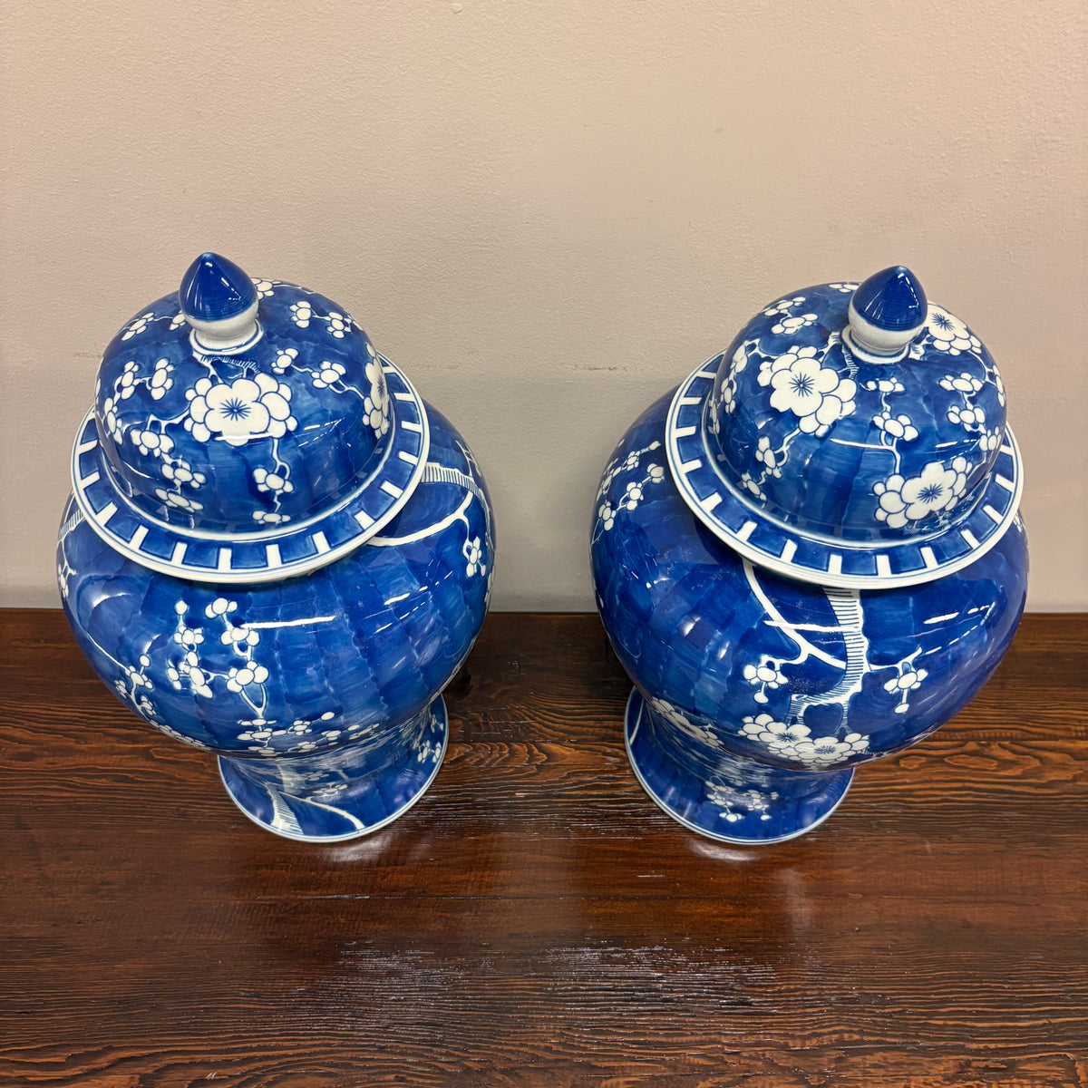 VASO CINESE AD ANFORA IN CERAMICA BLU