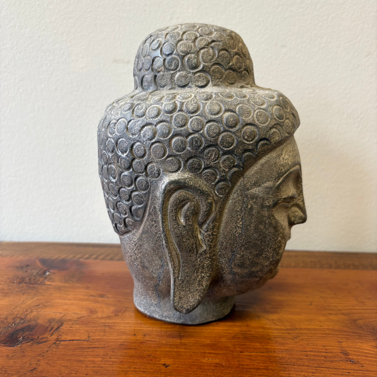 PICCOLA TESTA DI BUDDHA CINESE IN PIETRA