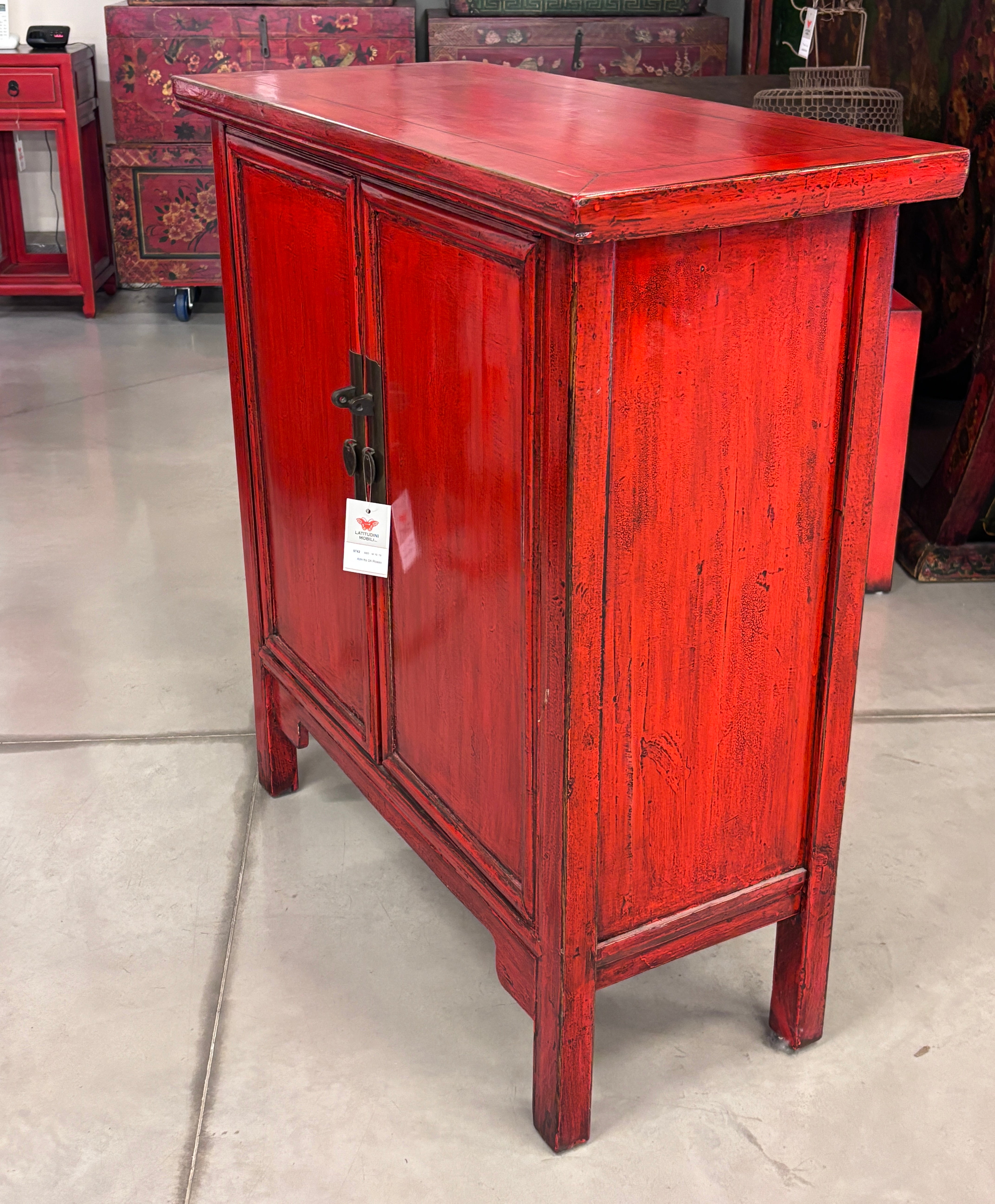 CREDENZA ALTA LACCA ROSSA