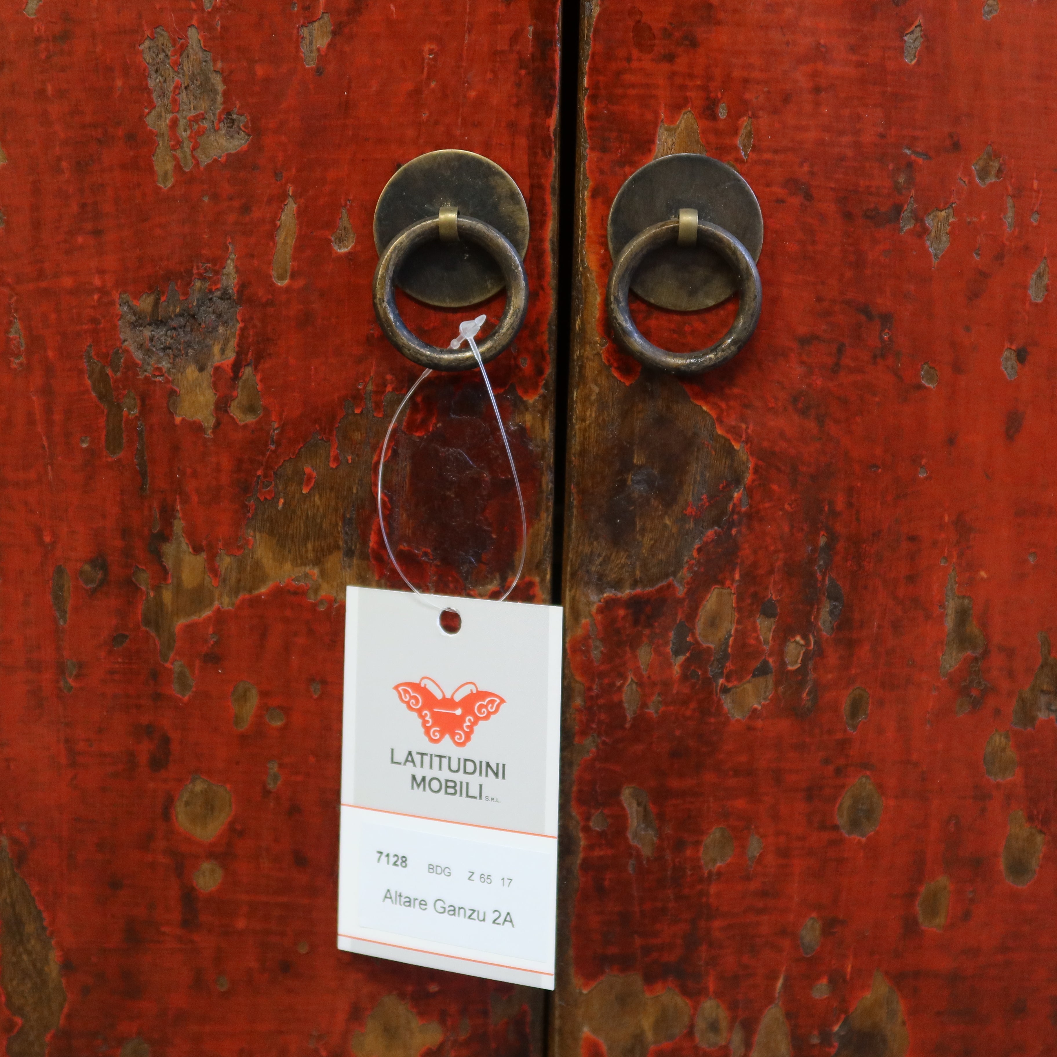 CREDENZINO AD ALTARE CINESE LACCA ROSSA