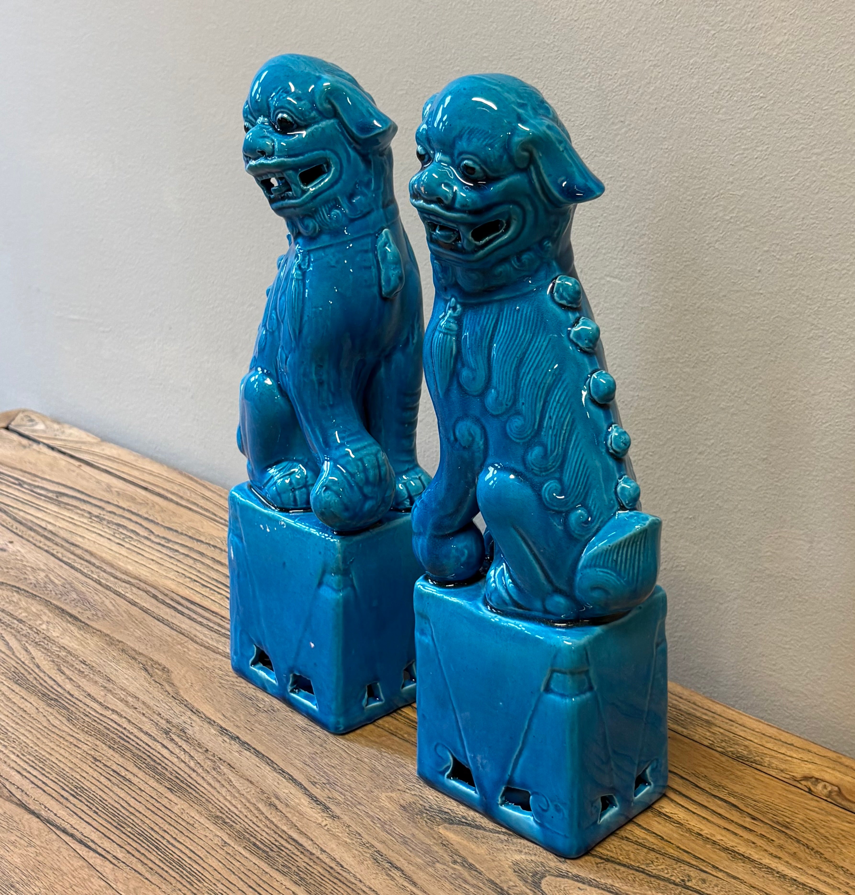 COPPIA LEONCANI IN CERAMICA