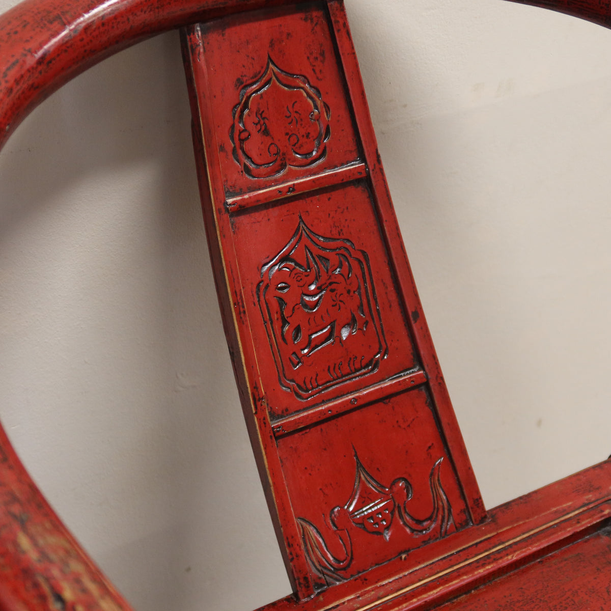 SEDIA CINESE A POZZETTO ROSSO BORDEAUX