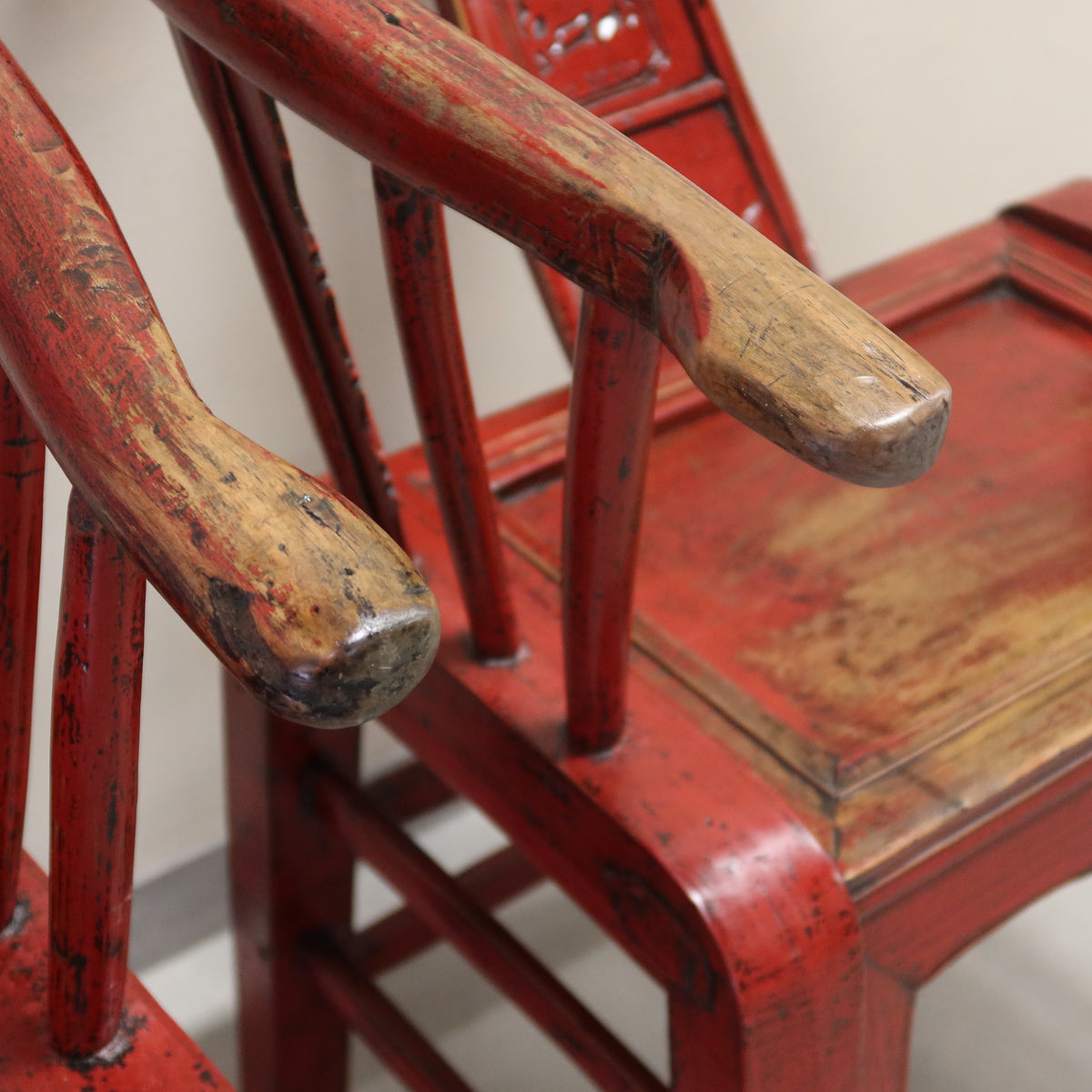 SEDIA CINESE A POZZETTO ROSSO BORDEAUX