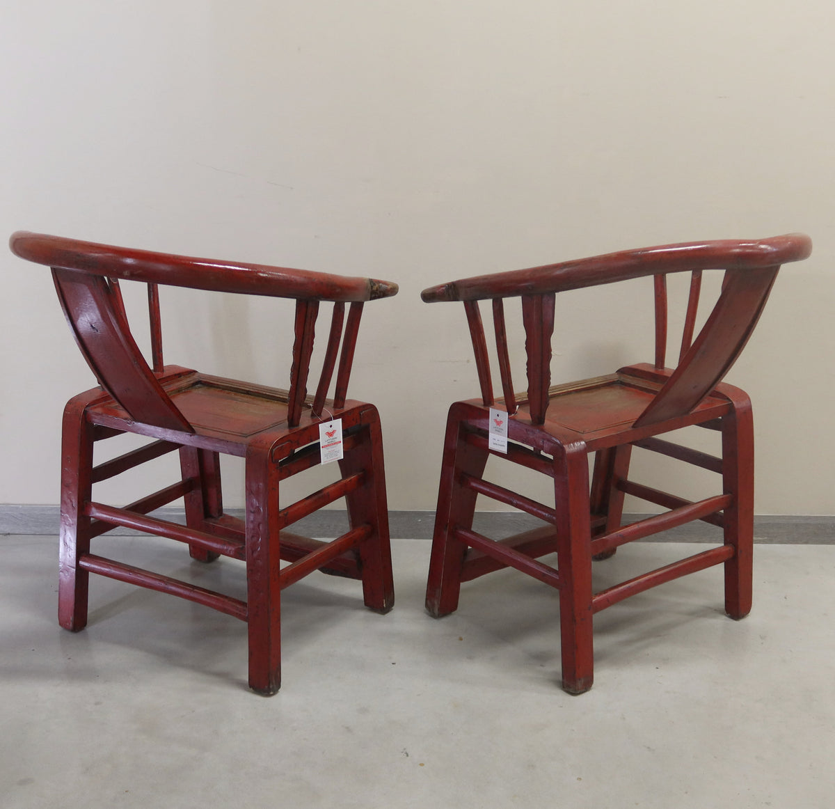 SEDIA CINESE A POZZETTO ROSSO BORDEAUX