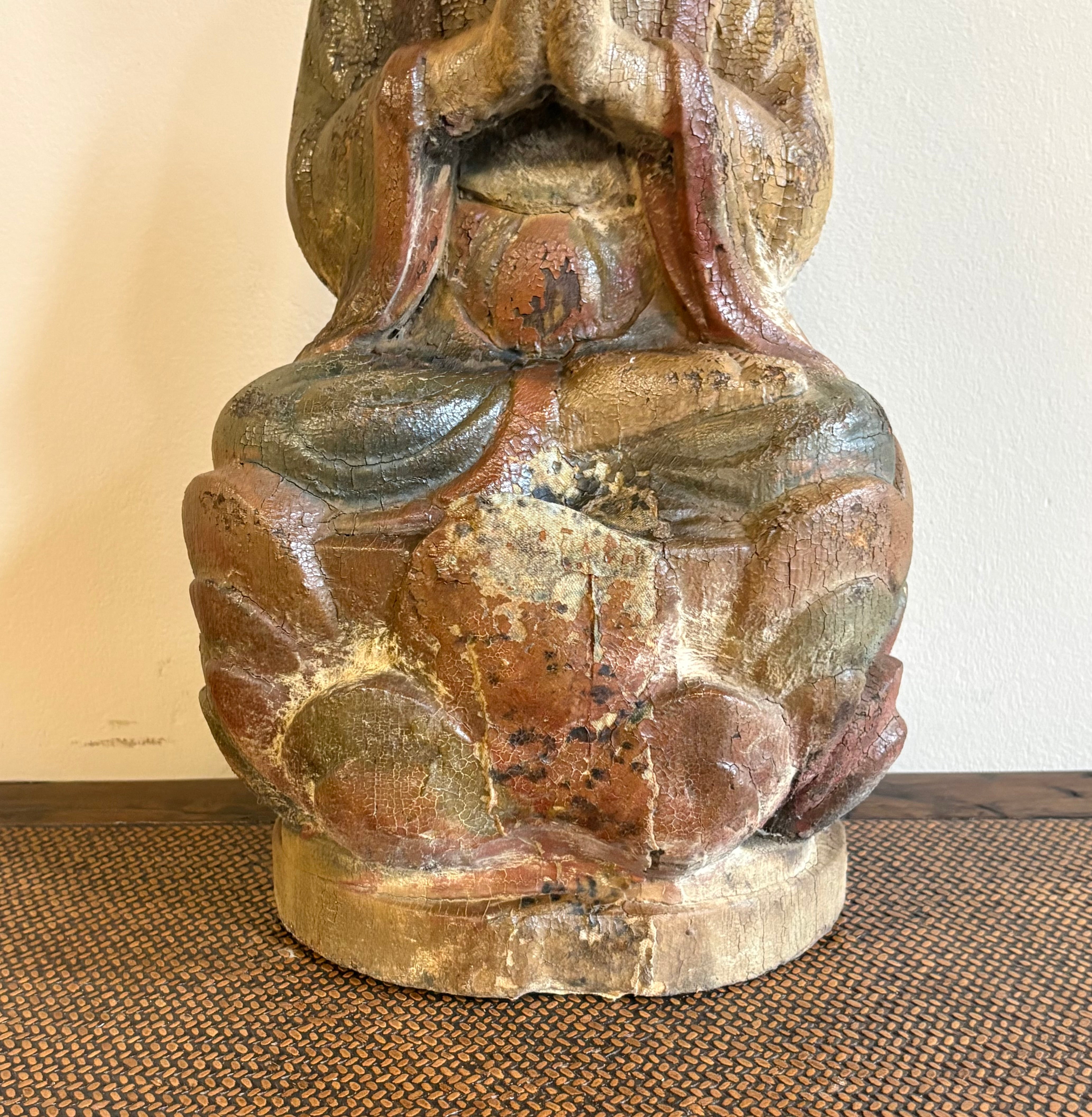 STATUA LIGNEA GUANYIN