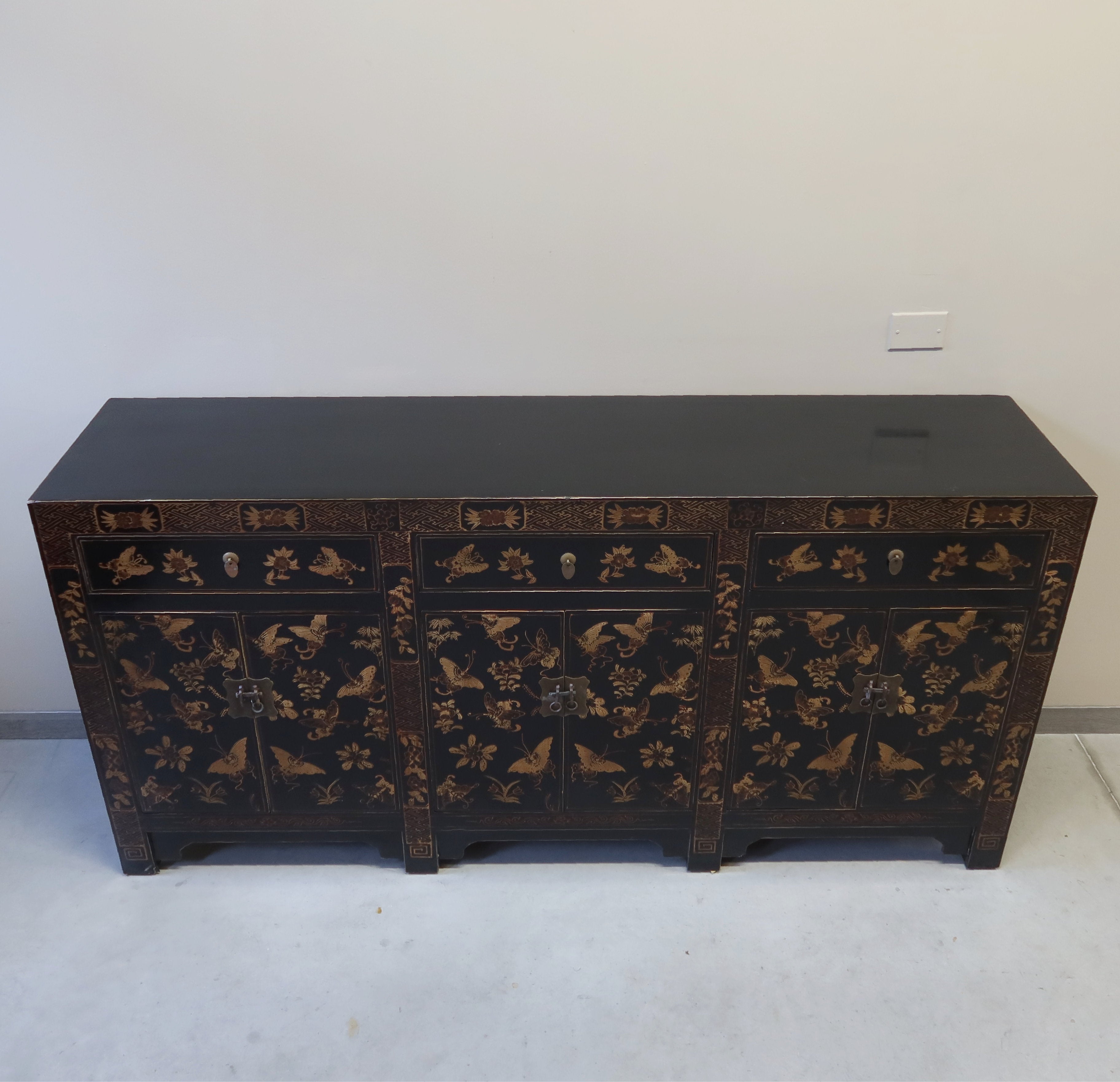 CREDENZA CINESE DI SHANXI TRIPLO VANO