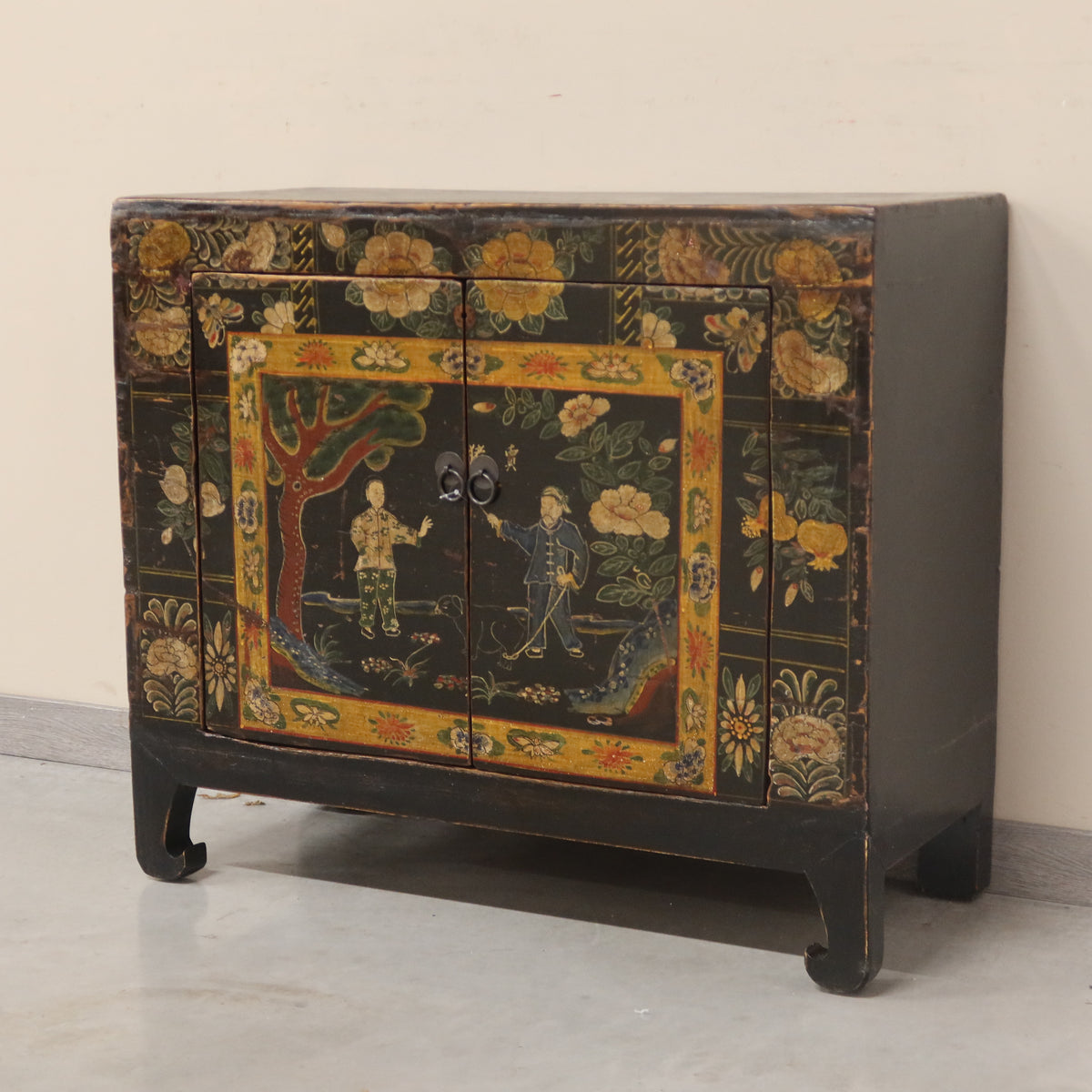 BAULE CINESE DECORATO CON APERTURA FRONTALE
