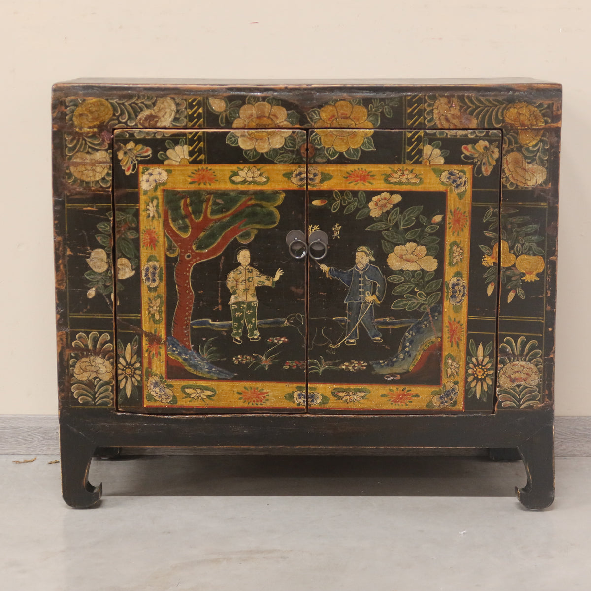 BAULE CINESE DECORATO CON APERTURA FRONTALE