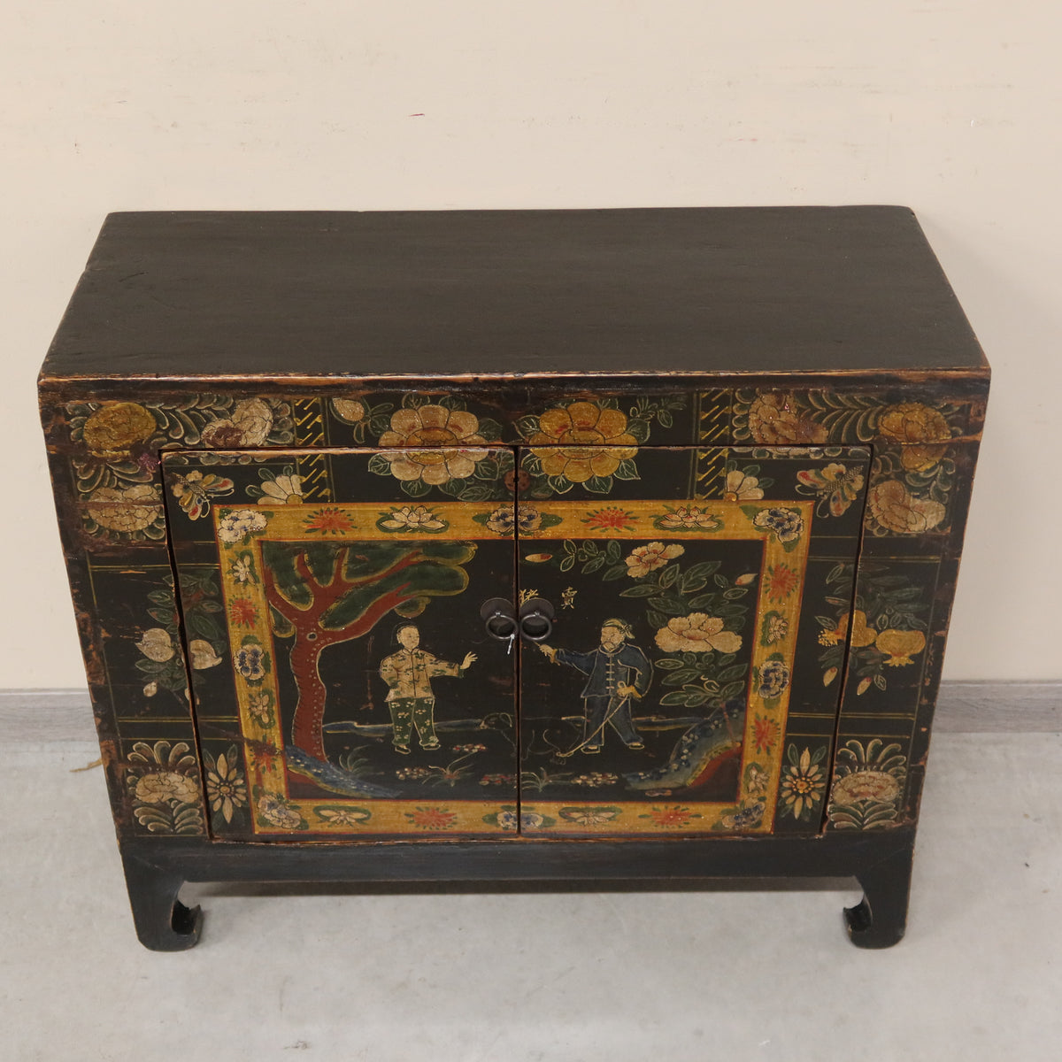 BAULE CINESE DECORATO CON APERTURA FRONTALE