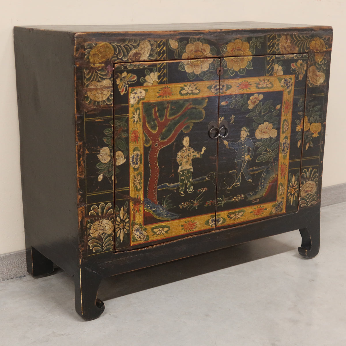 BAULE CINESE DECORATO CON APERTURA FRONTALE