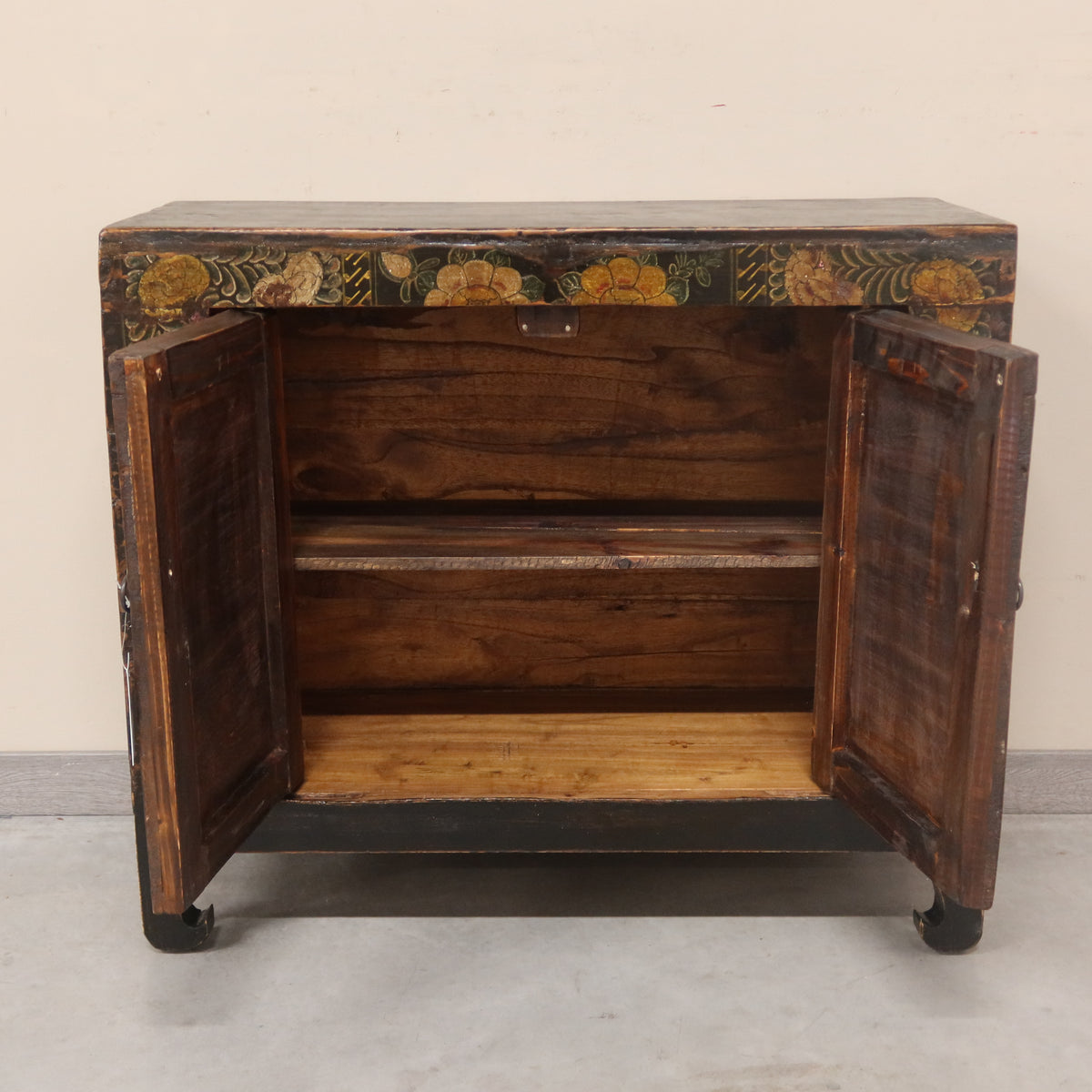 BAULE CINESE DECORATO CON APERTURA FRONTALE