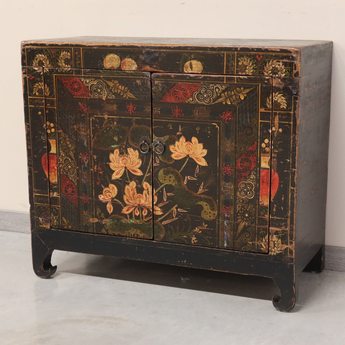 BAULE CINESE DECORATO CON APERTURA FRONTALE