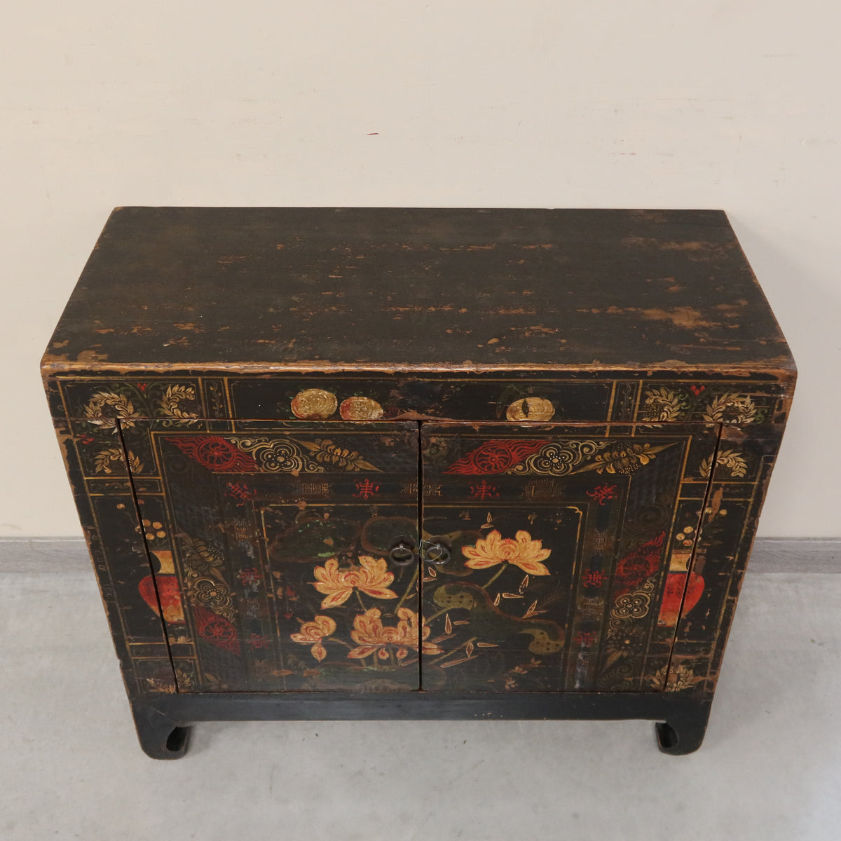 BAULE CINESE DECORATO CON APERTURA FRONTALE