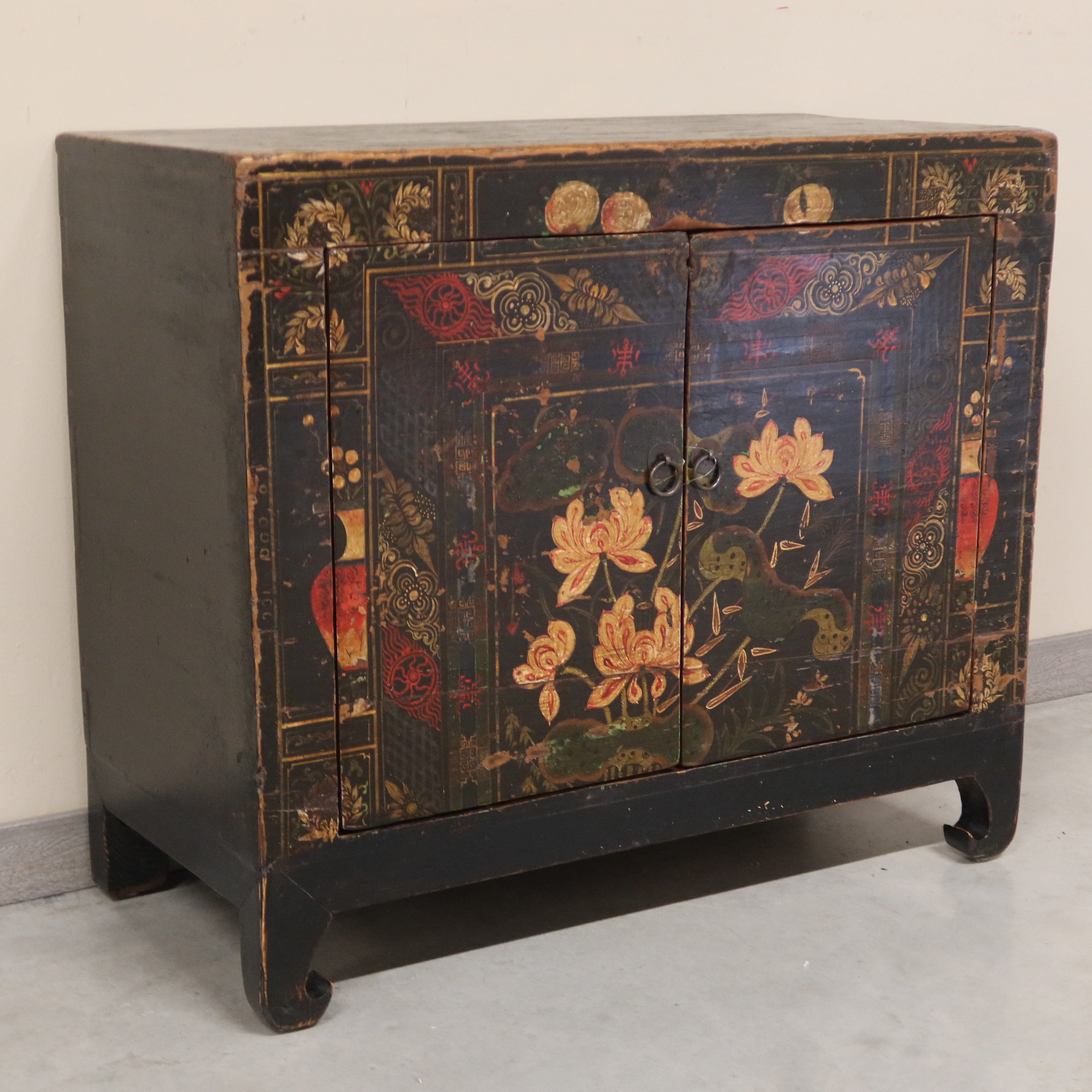 BAULE CINESE DECORATO CON APERTURA FRONTALE