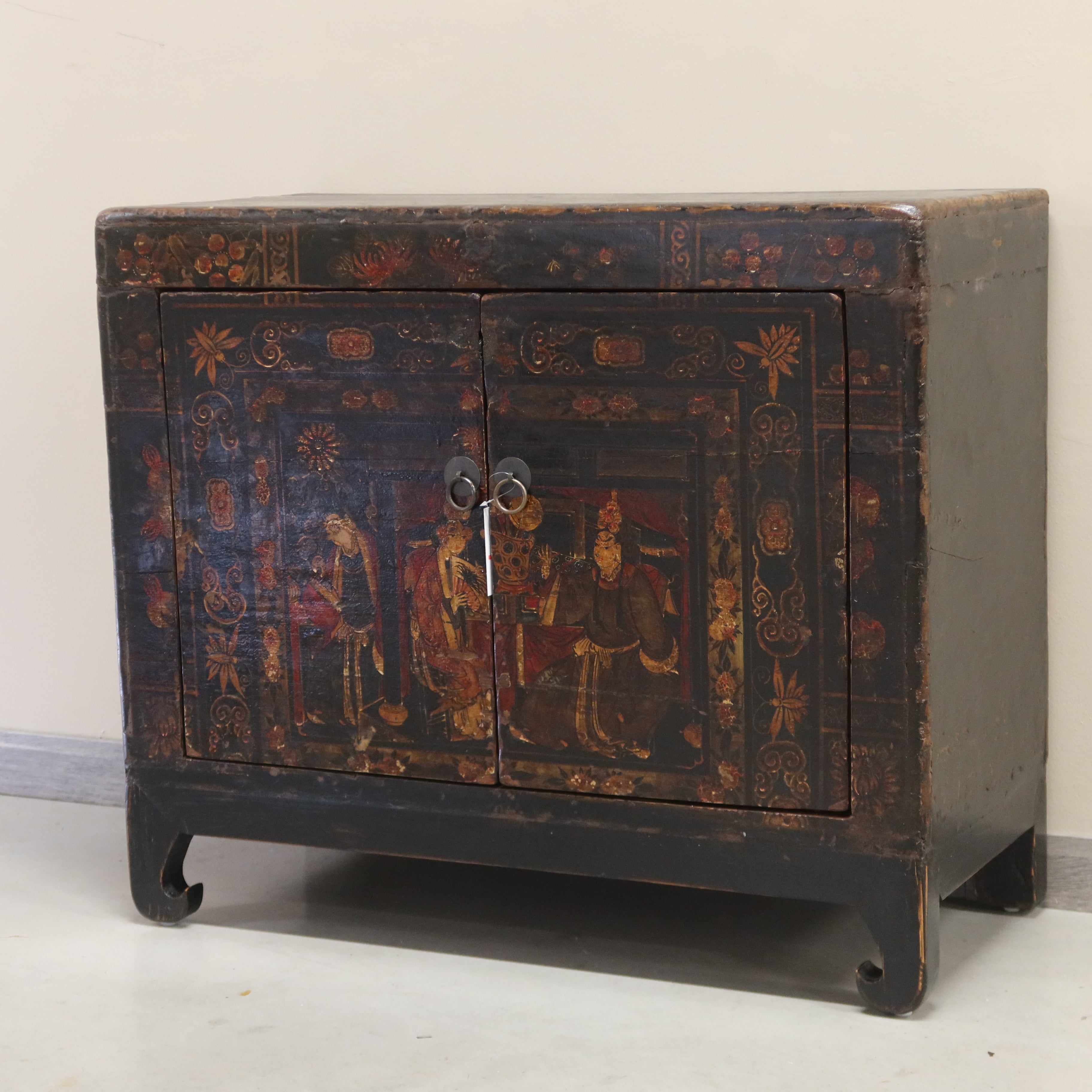 BAULE CINESE DECORATO CON APERTURA FRONTALE