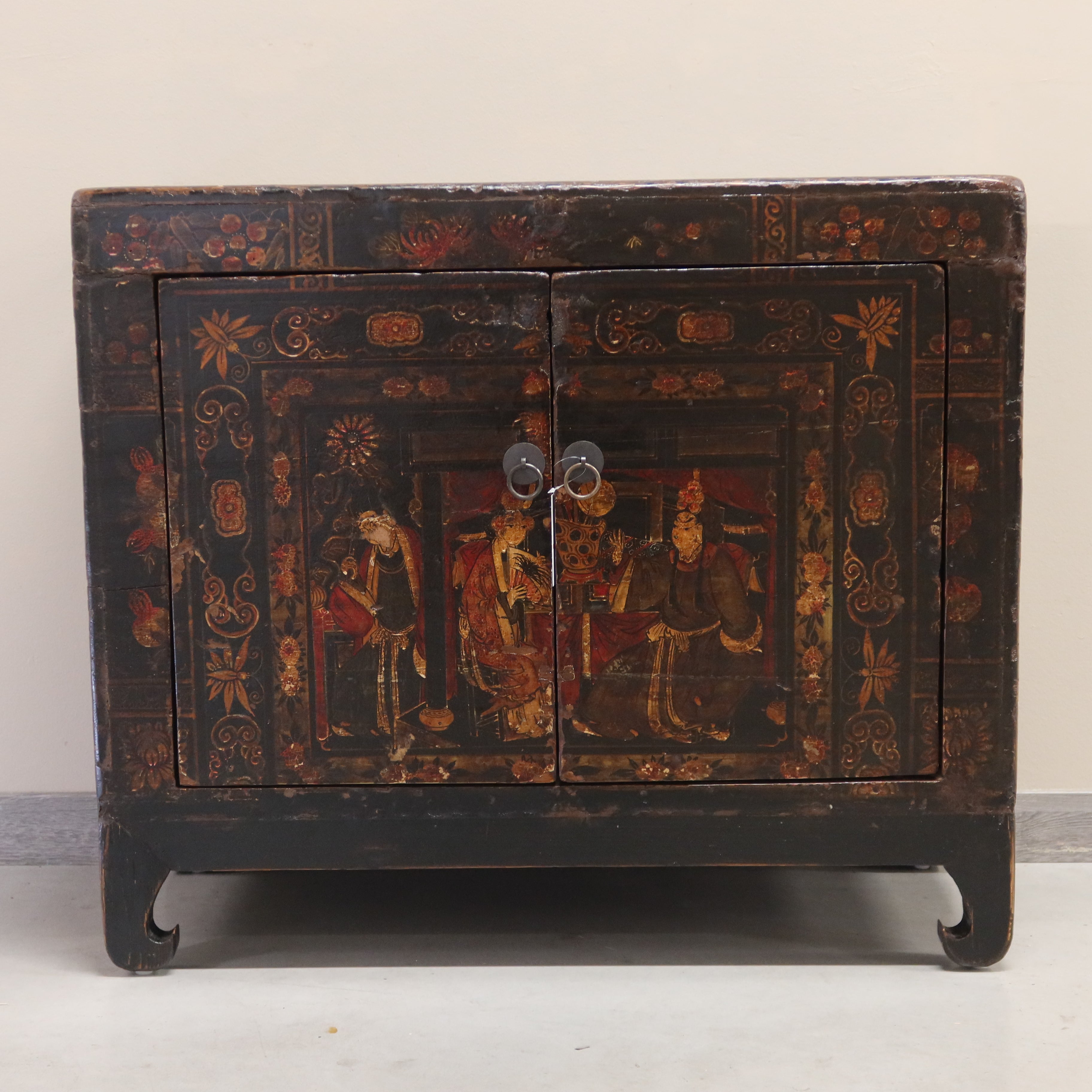 BAULE CINESE DECORATO CON APERTURA FRONTALE