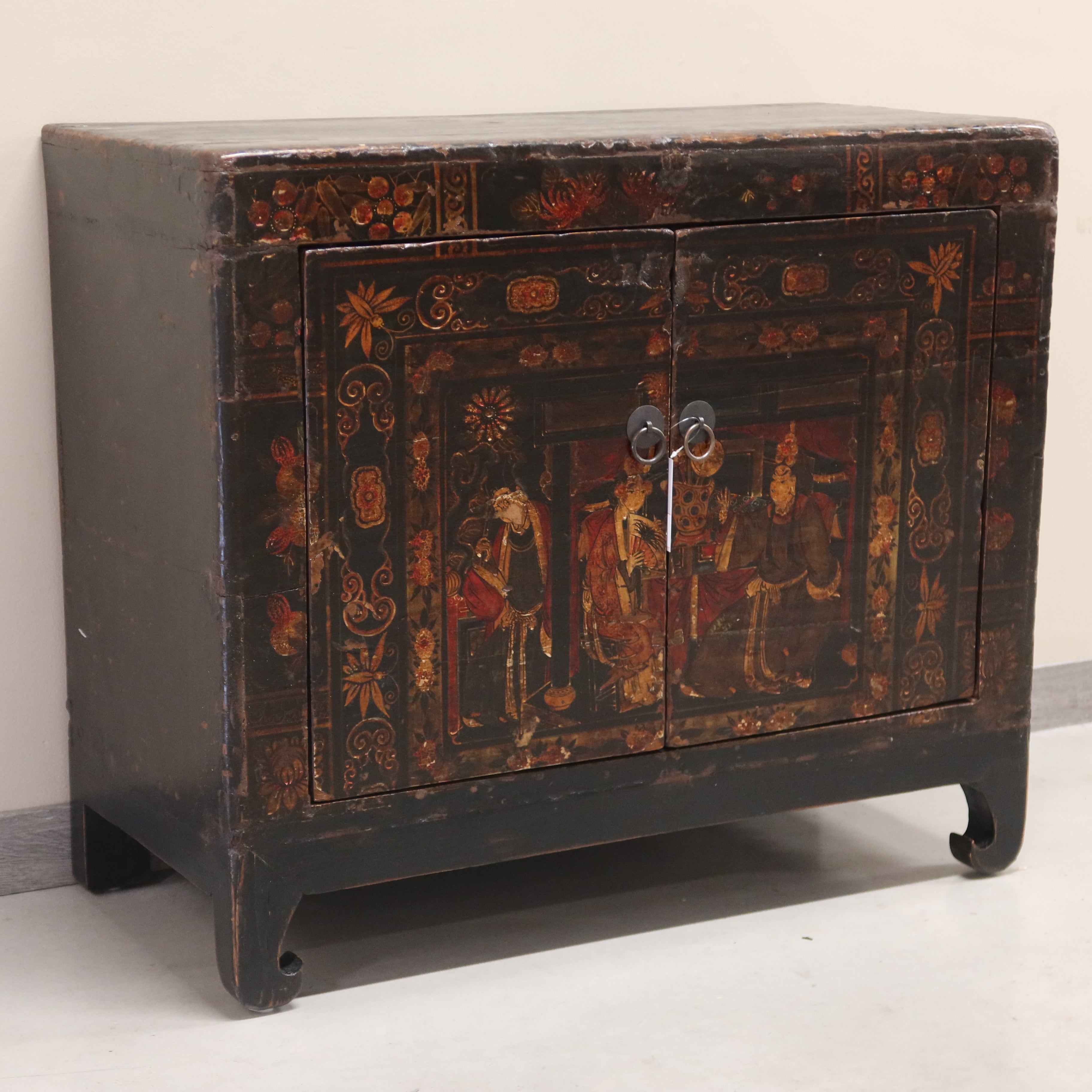 BAULE CINESE DECORATO CON APERTURA FRONTALE