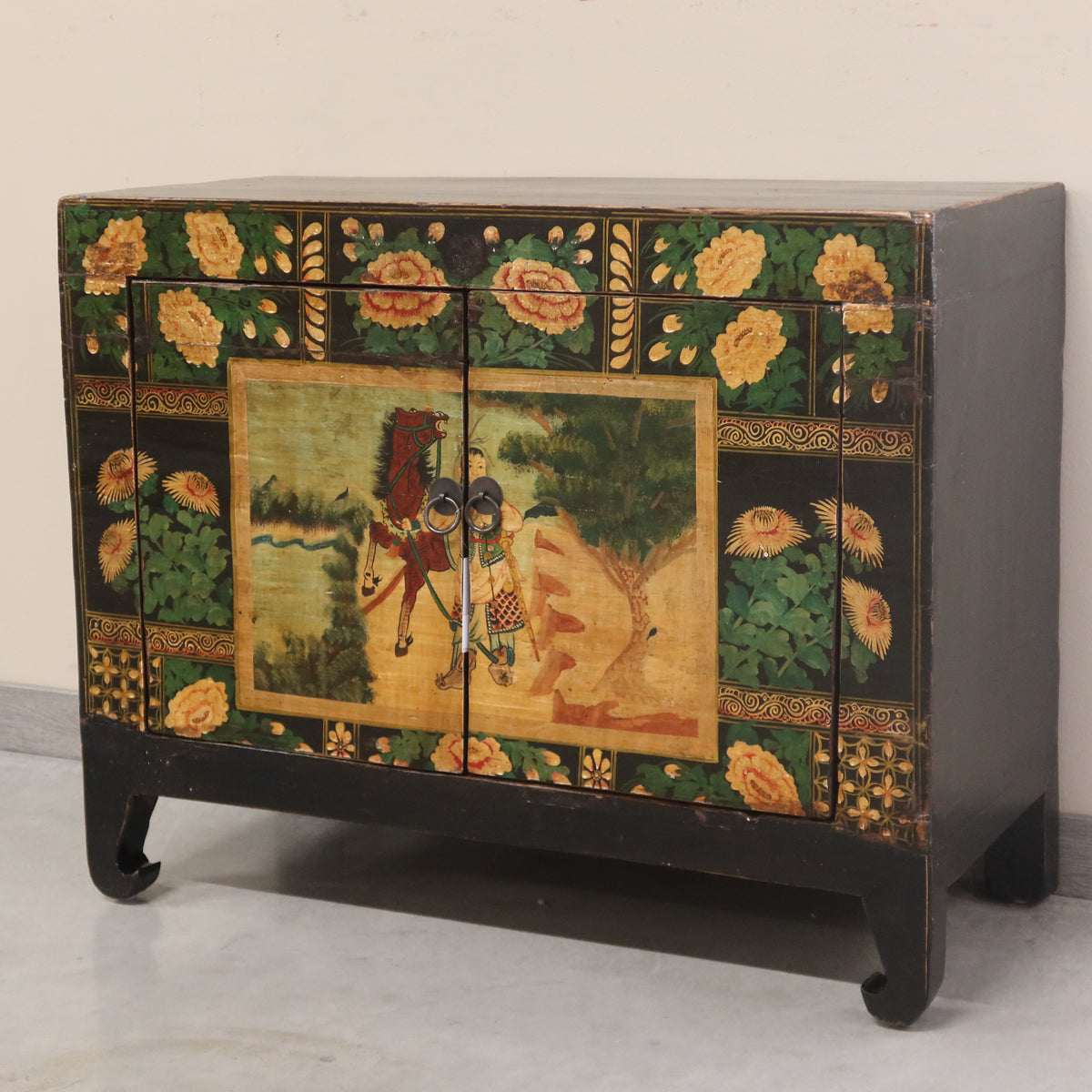 BAULE CINESE DECORATO CON APERTURA FRONTALE