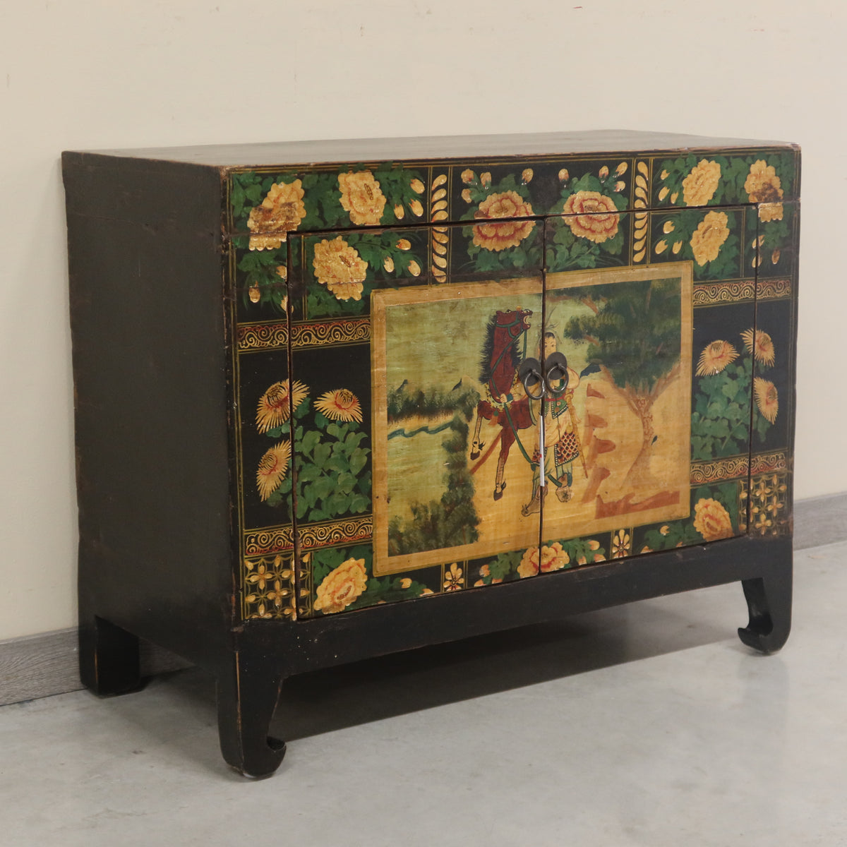 BAULE CINESE DECORATO CON APERTURA FRONTALE