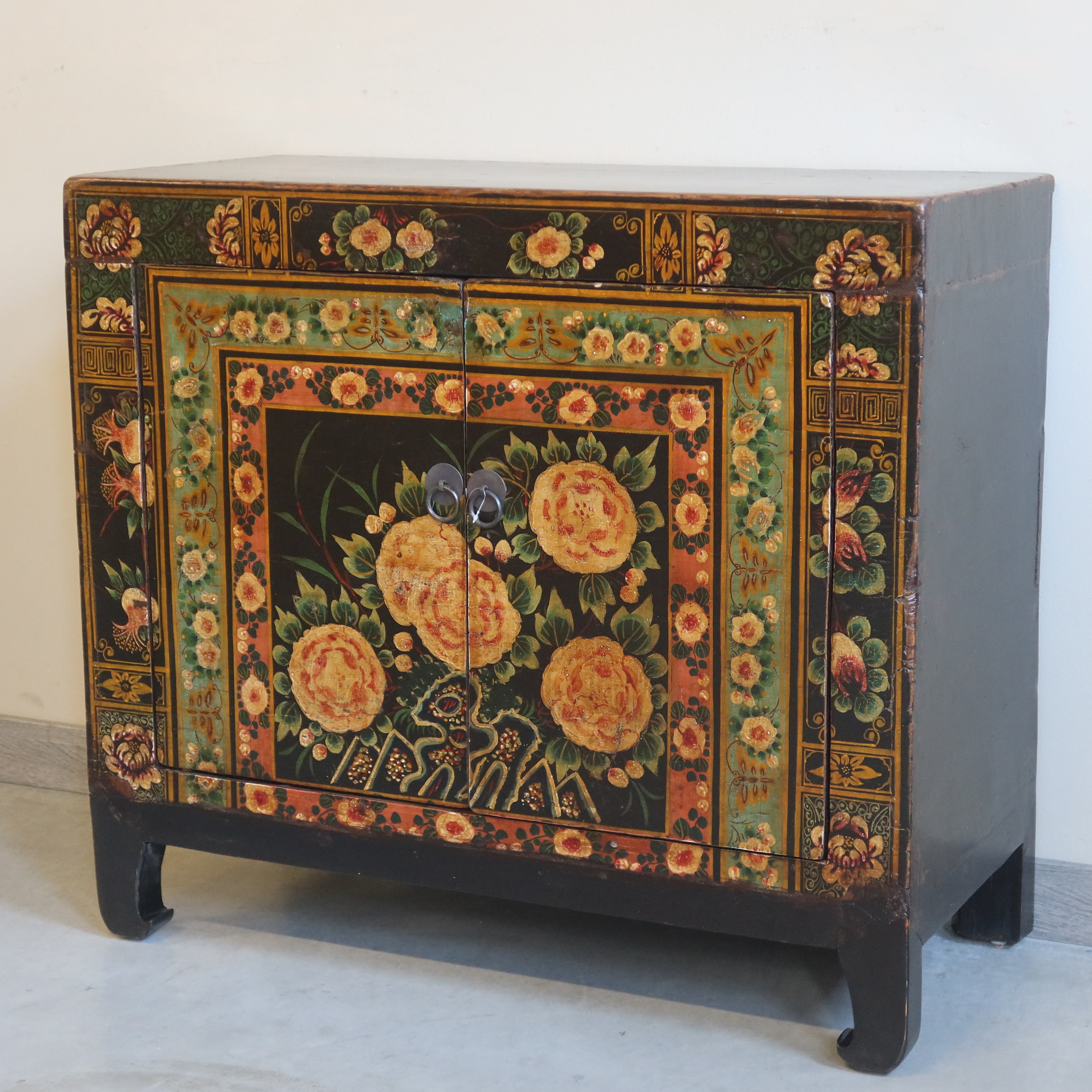 BAULE CINESE DECORATO CON APERTURA FRONTALE
