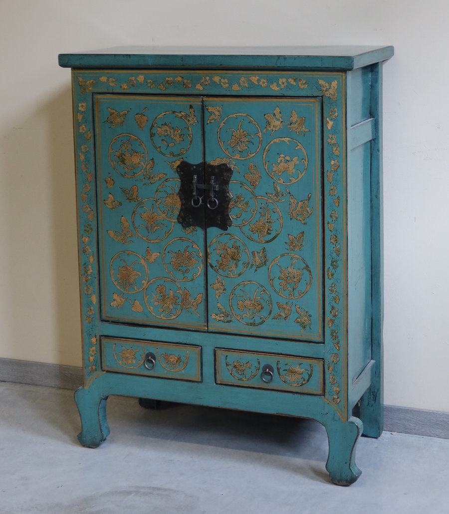 CREDENZINA CINESE DECORATA GAMBE AD ARCO