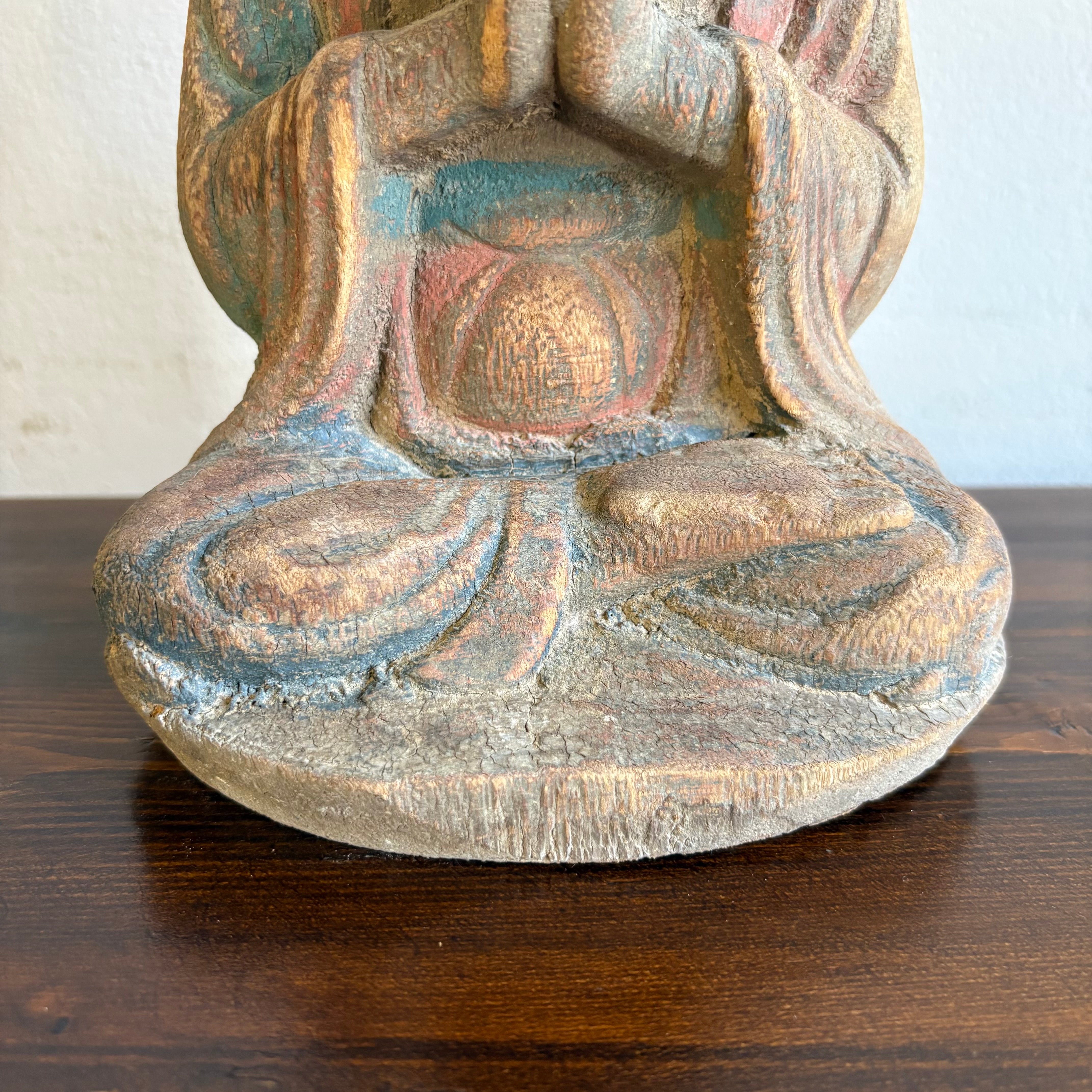 STATUETTA LIGNEA CINESE BUDDHA