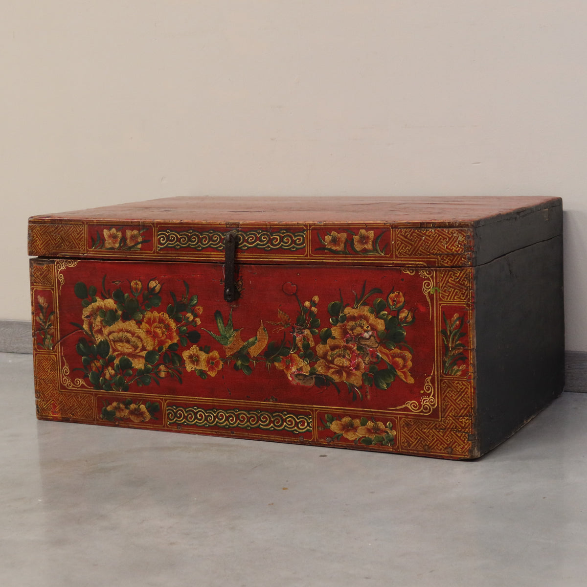 BAULE MONGOLIA DECORO FLOREALE