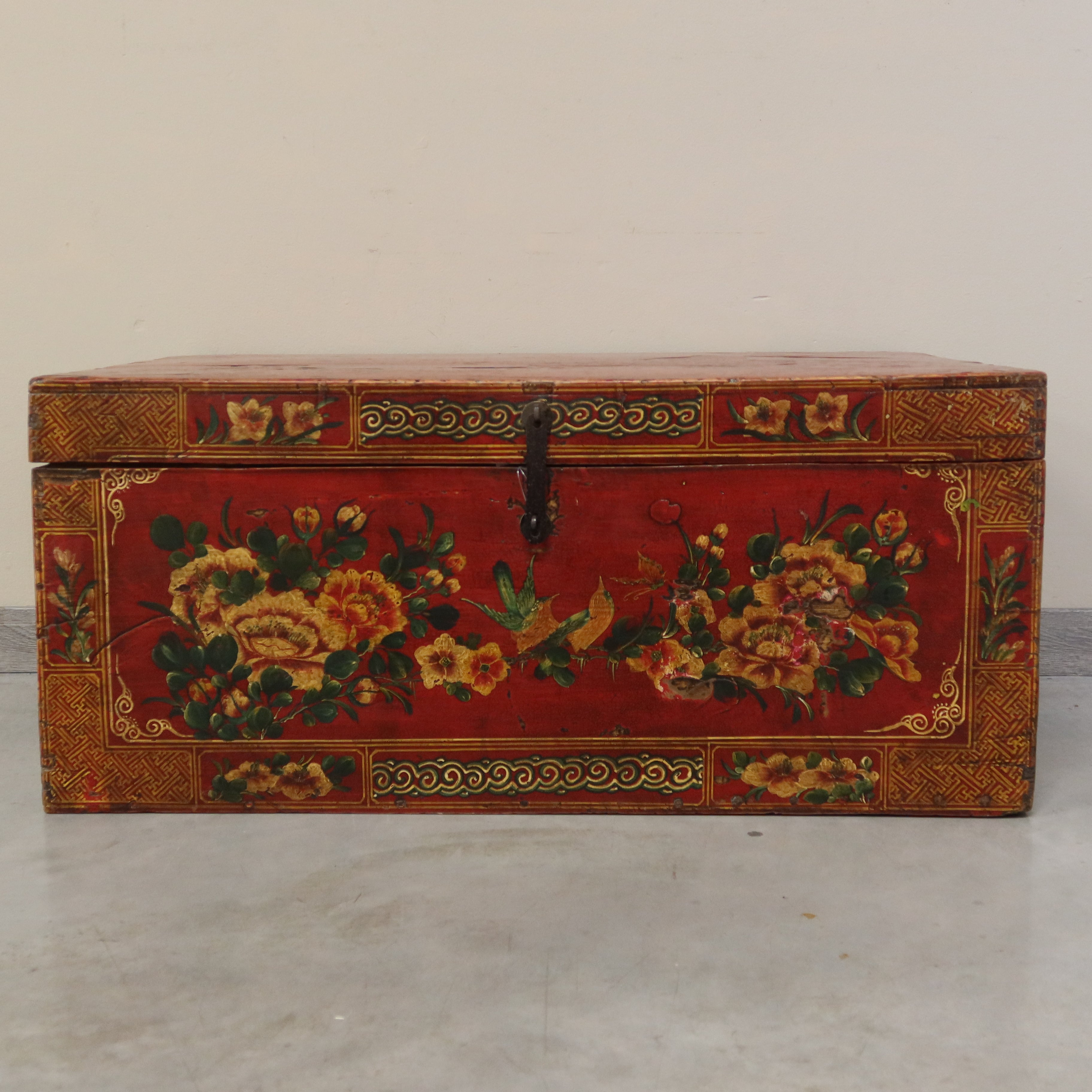 BAULE MONGOLIA DECORO FLOREALE