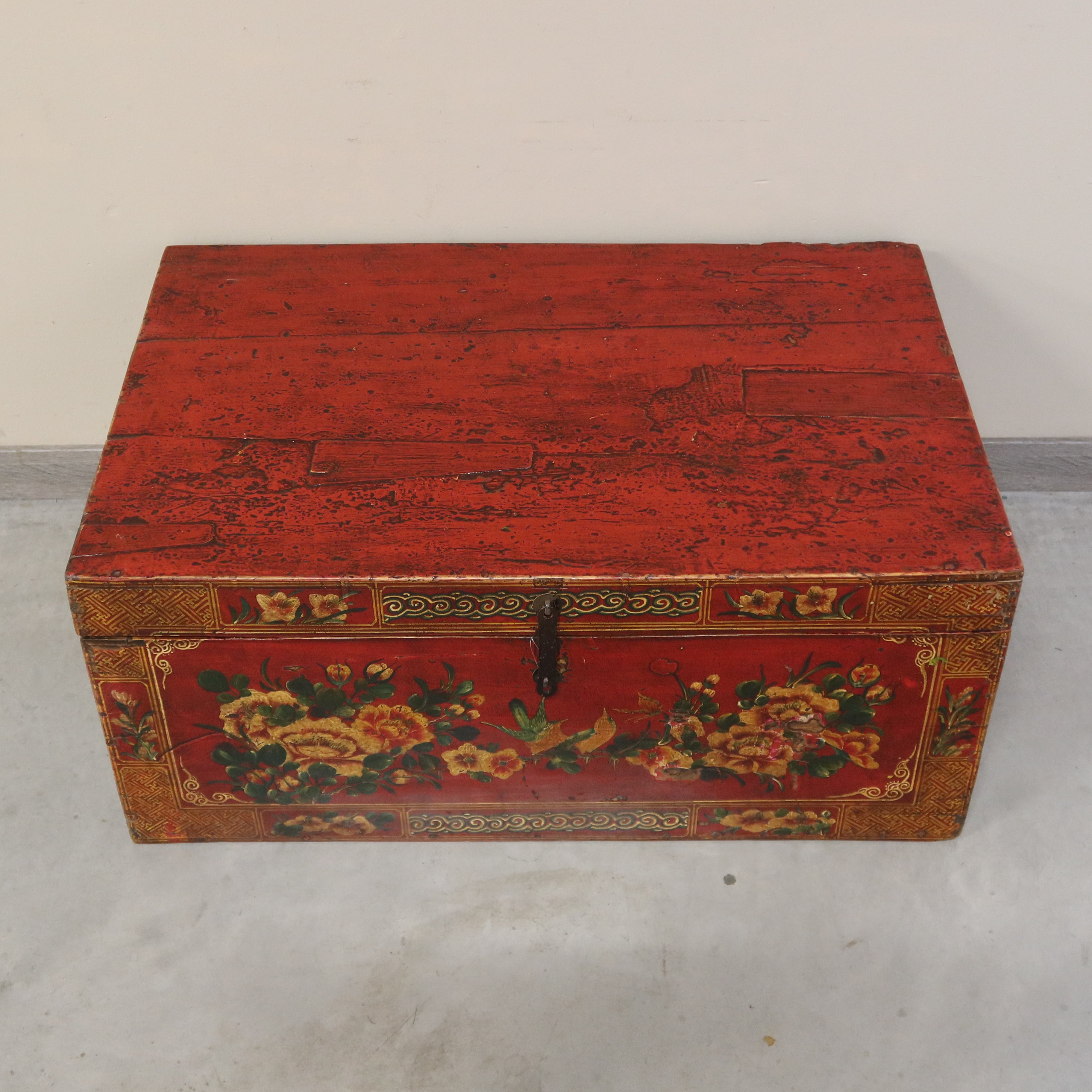 BAULE MONGOLIA DECORO FLOREALE