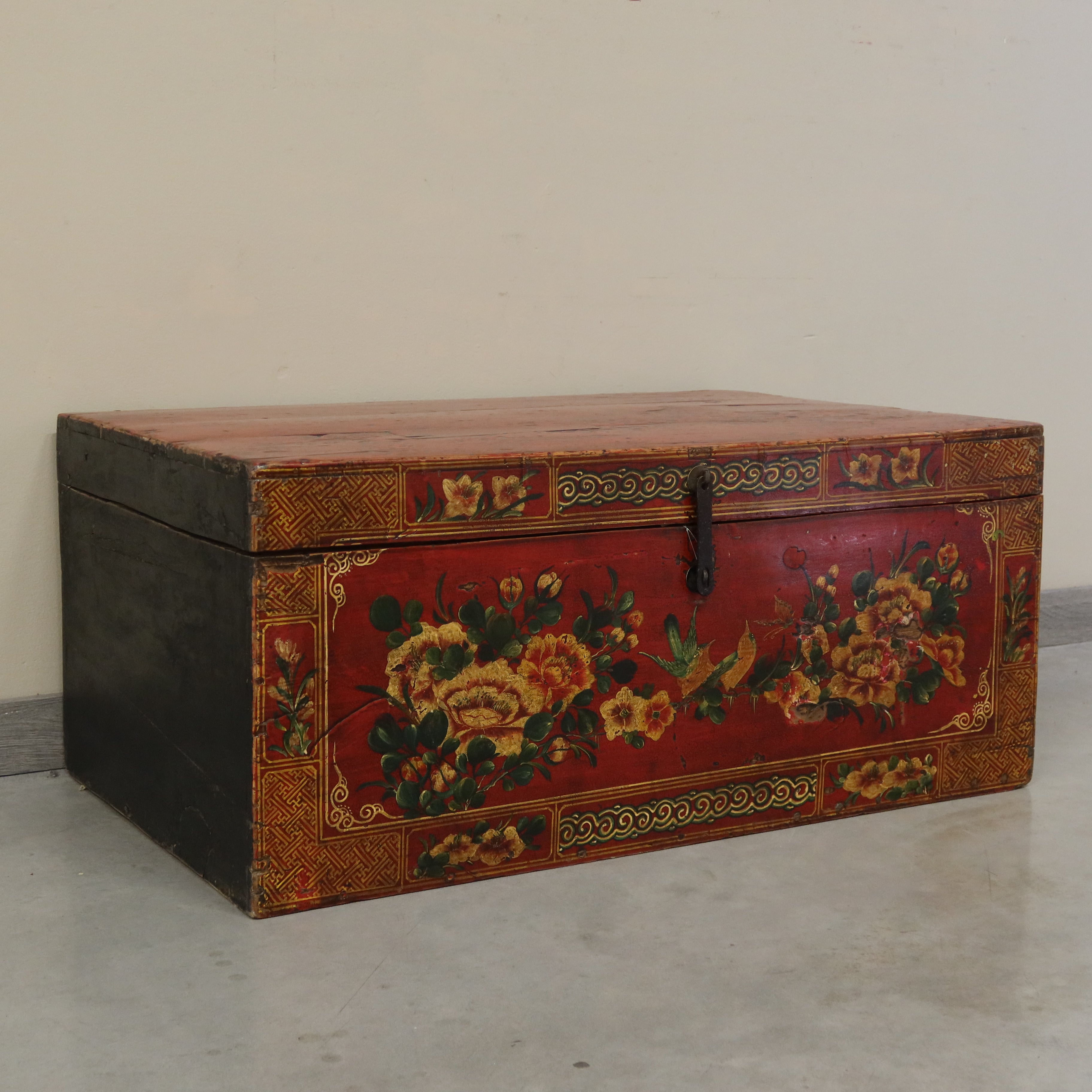 BAULE MONGOLIA DECORO FLOREALE