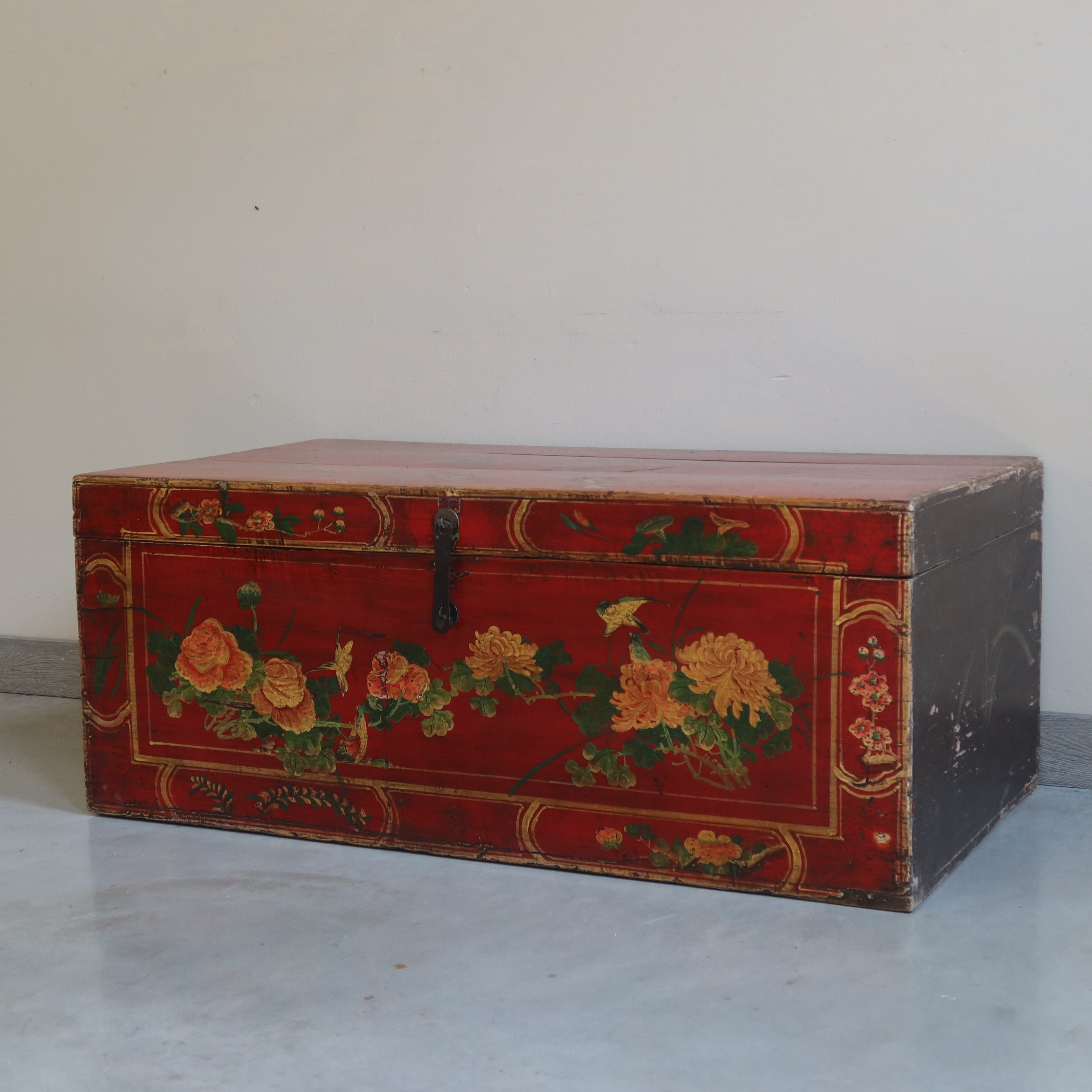 BAULE MONGOLIA DECORO FLOREALE