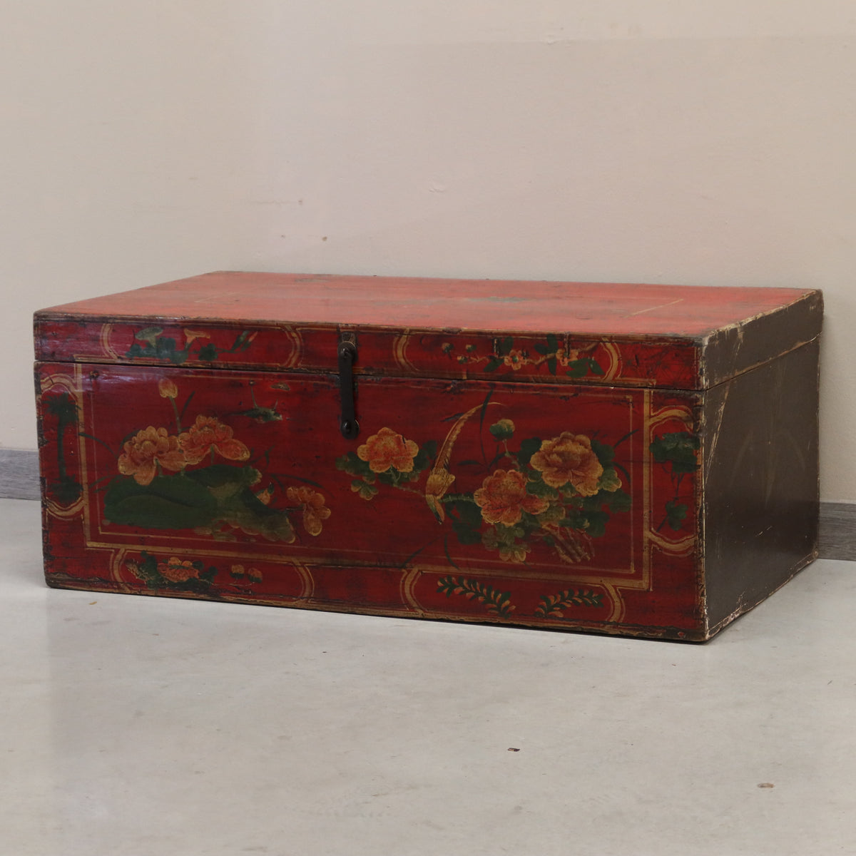 BAULE MONGOLIA DECORO FLOREALE