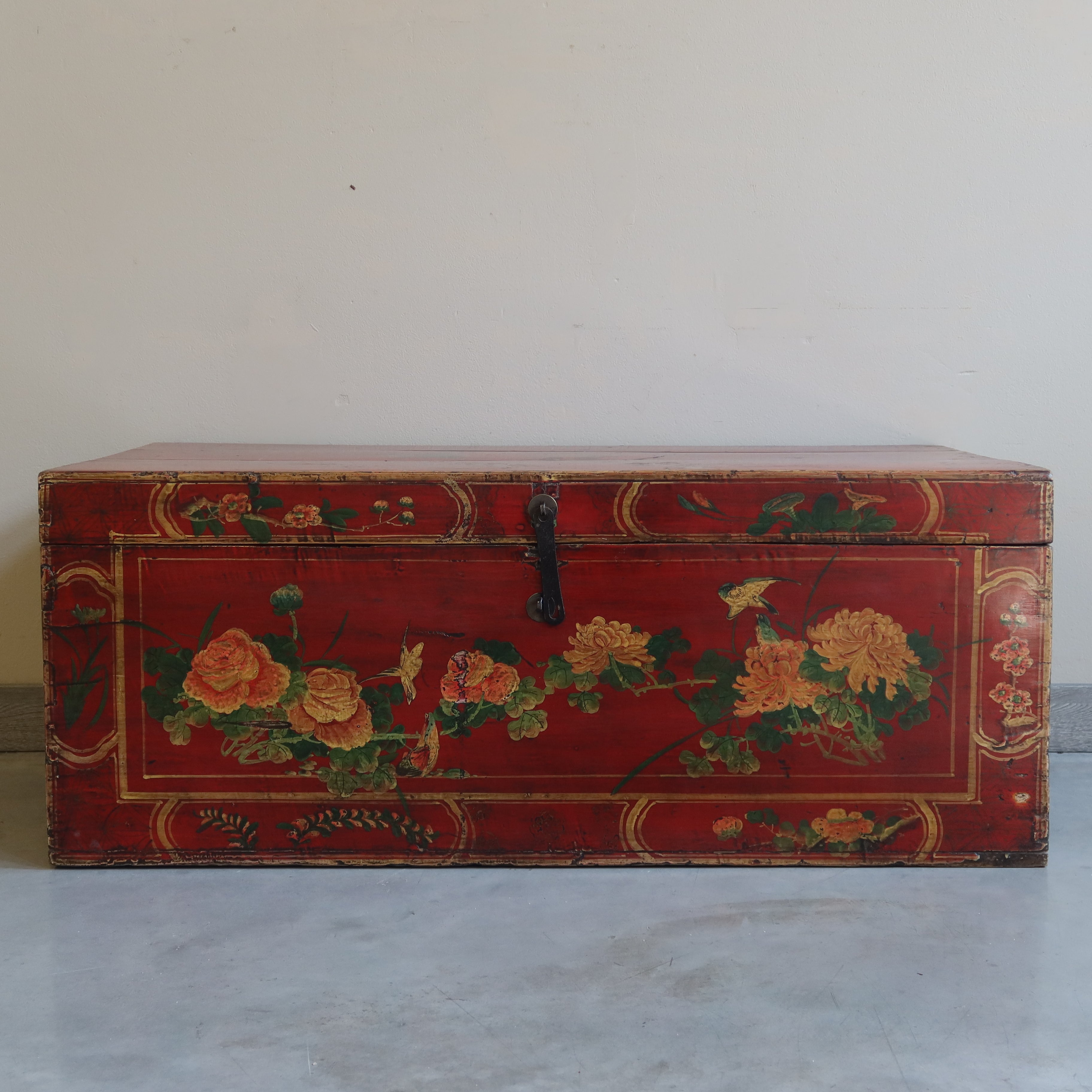 BAULE MONGOLIA DECORO FLOREALE