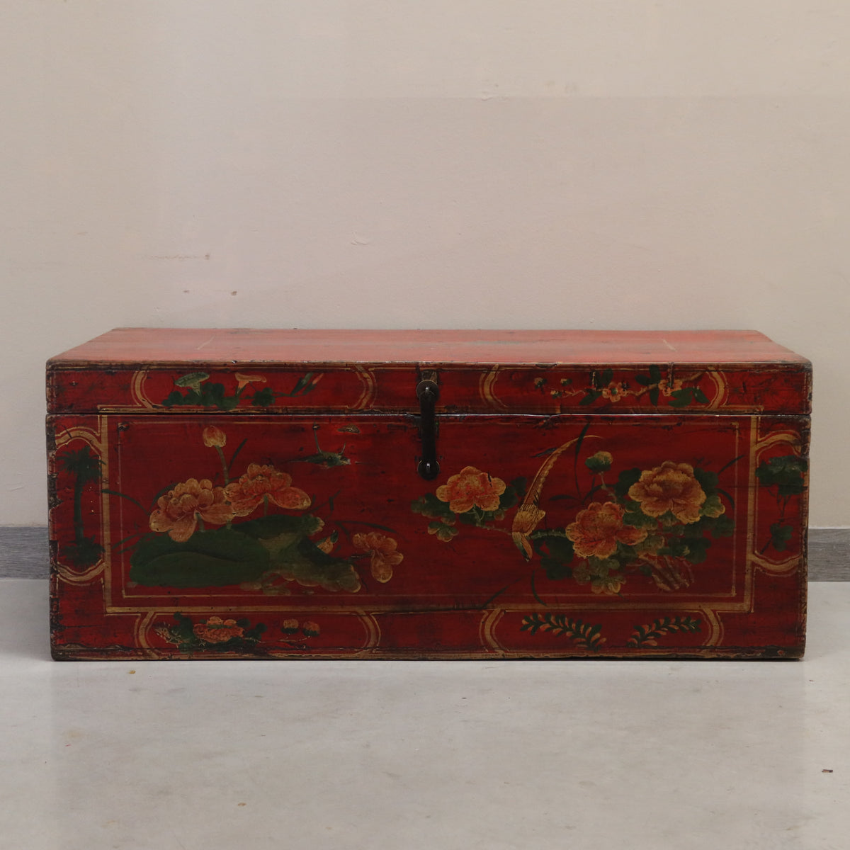 BAULE MONGOLIA DECORO FLOREALE