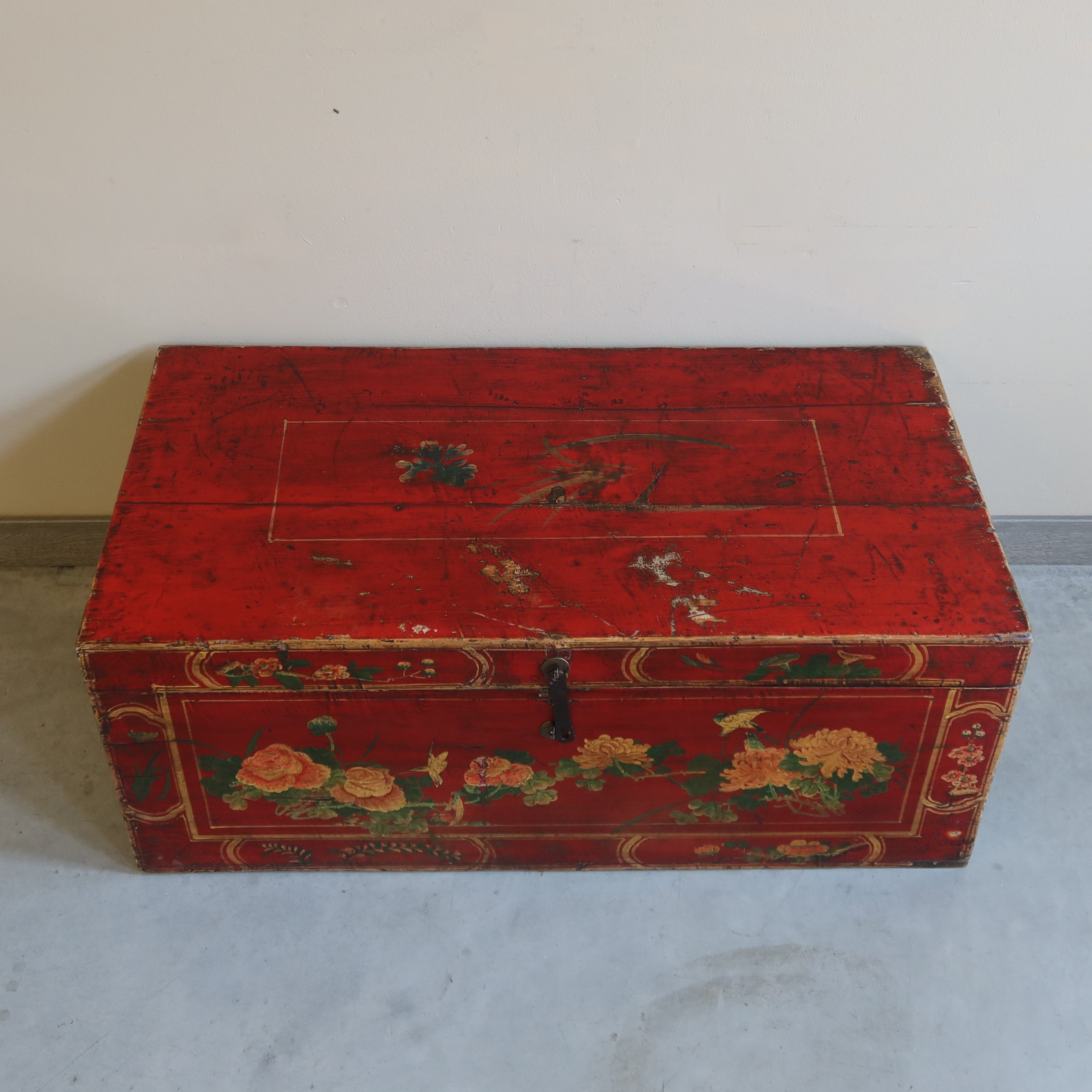 BAULE MONGOLIA DECORO FLOREALE