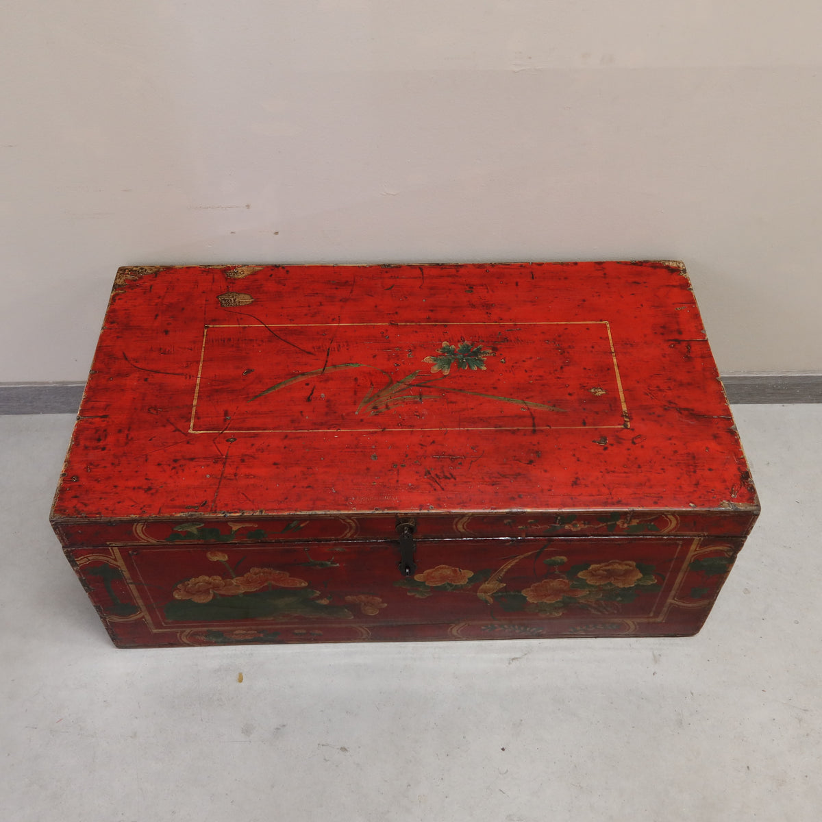 BAULE MONGOLIA DECORO FLOREALE