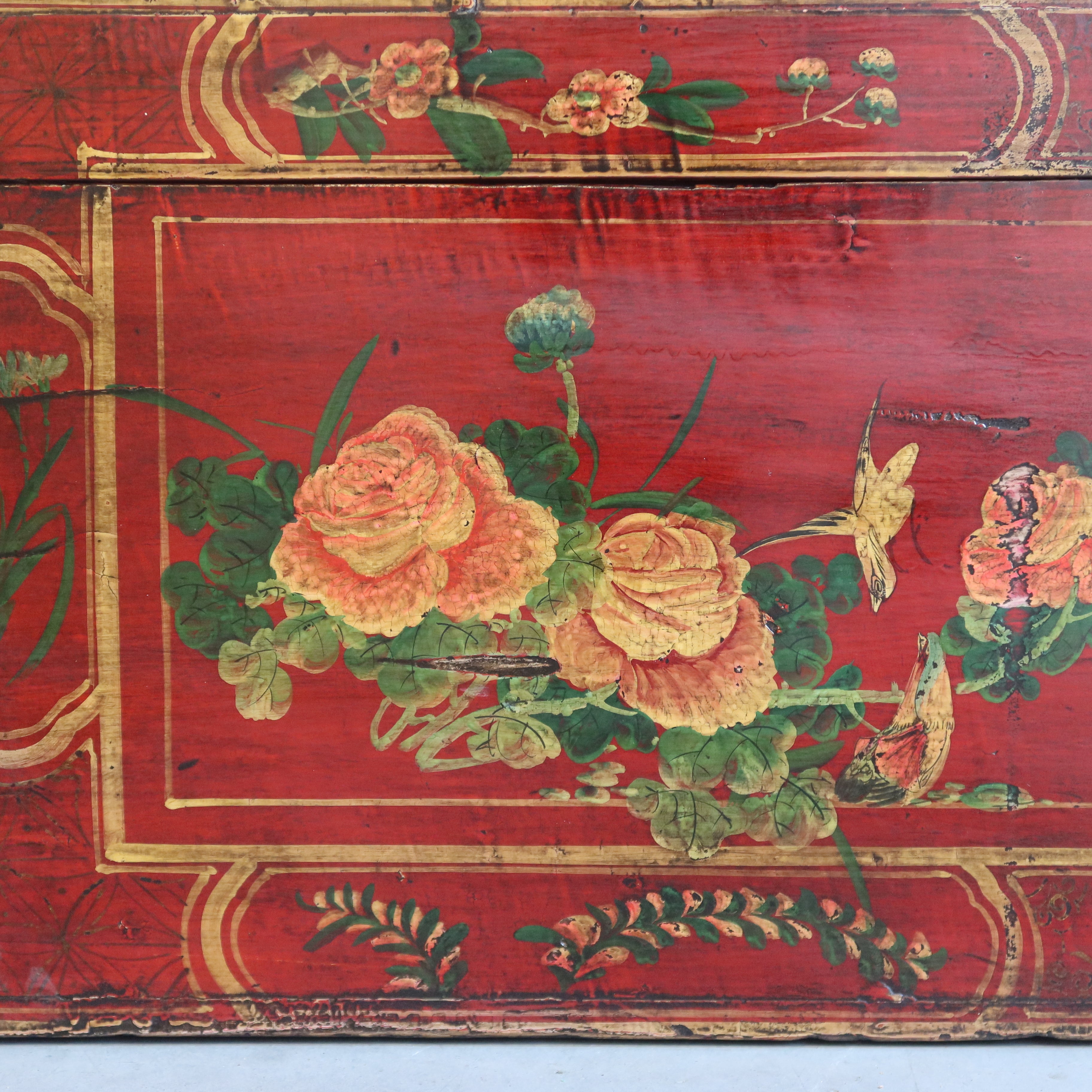 BAULE MONGOLIA DECORO FLOREALE