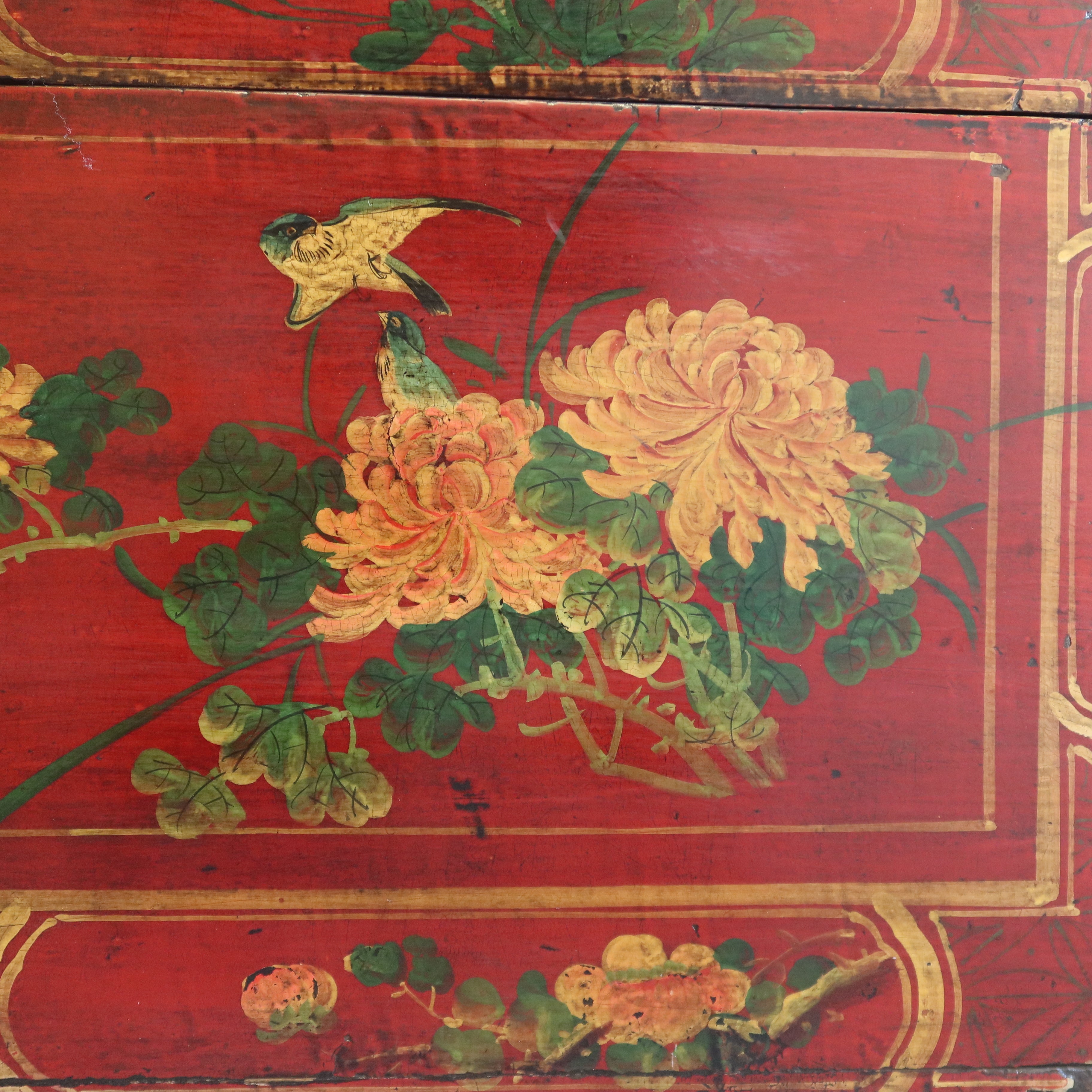 BAULE MONGOLIA DECORO FLOREALE