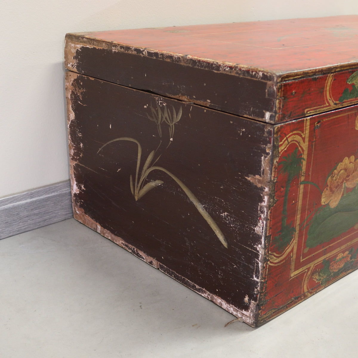 BAULE MONGOLIA DECORO FLOREALE