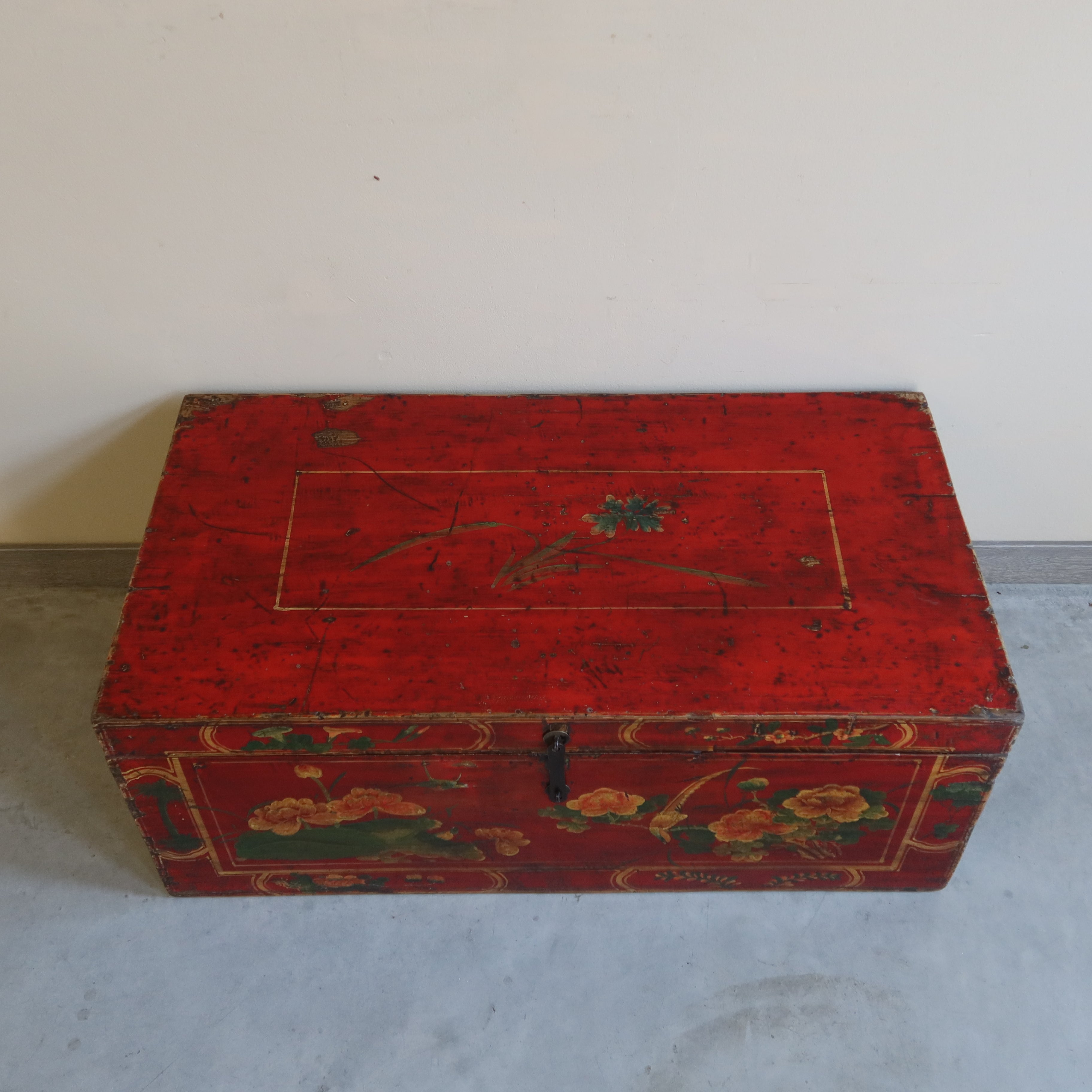 BAULE MONGOLIA DECORO FLOREALE