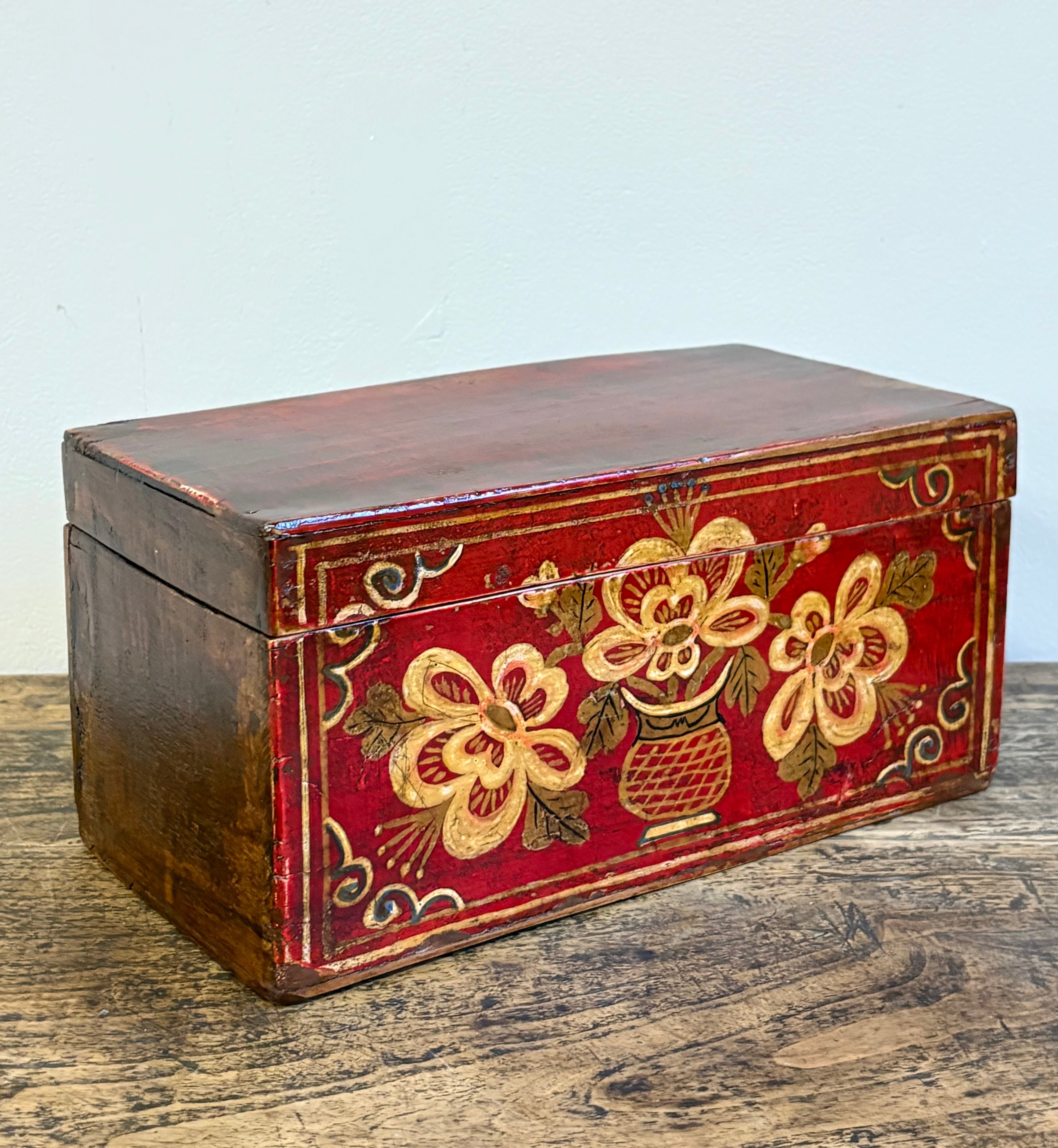 SCATOLA DECORATA DELLA MONGOLIA