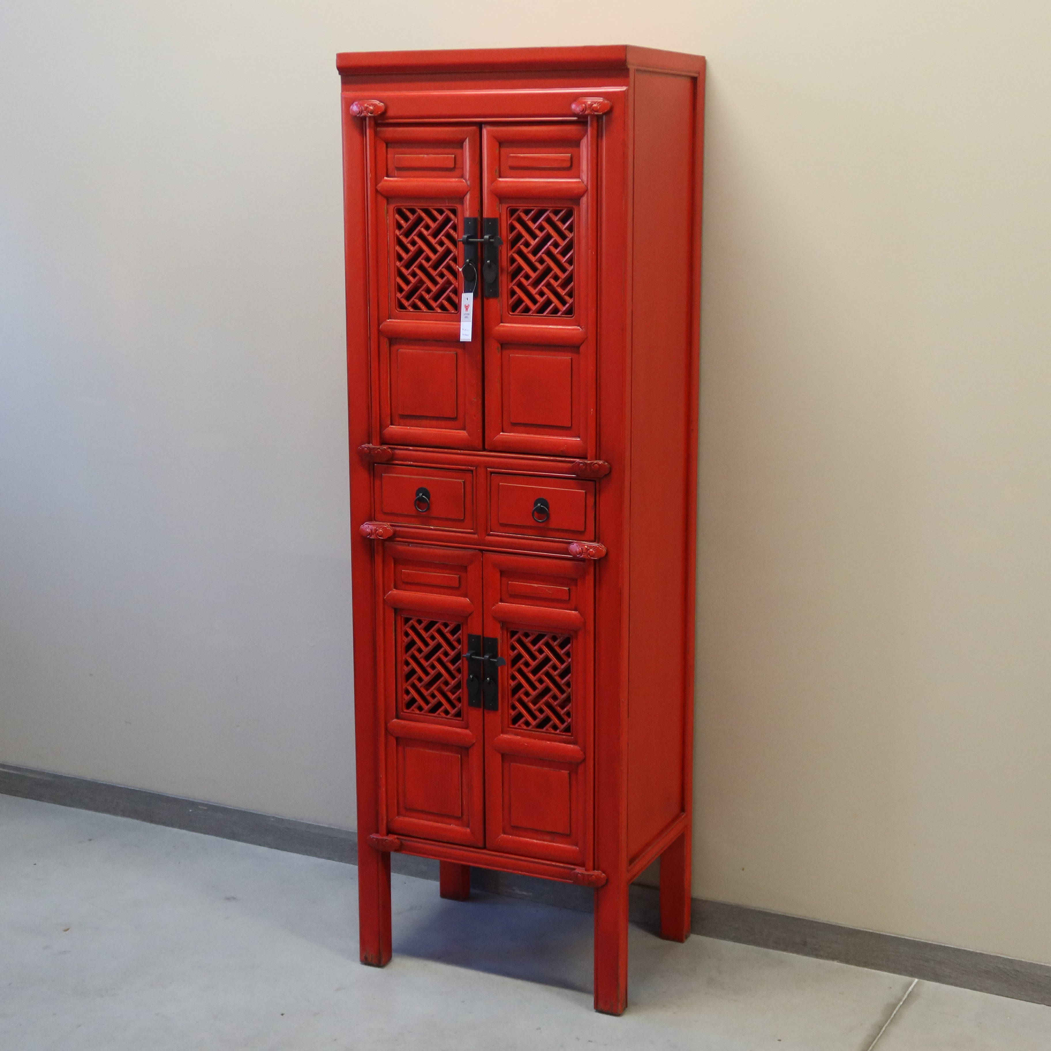 ARMADIETTO LACCA ROSSA ANTE A GRATA