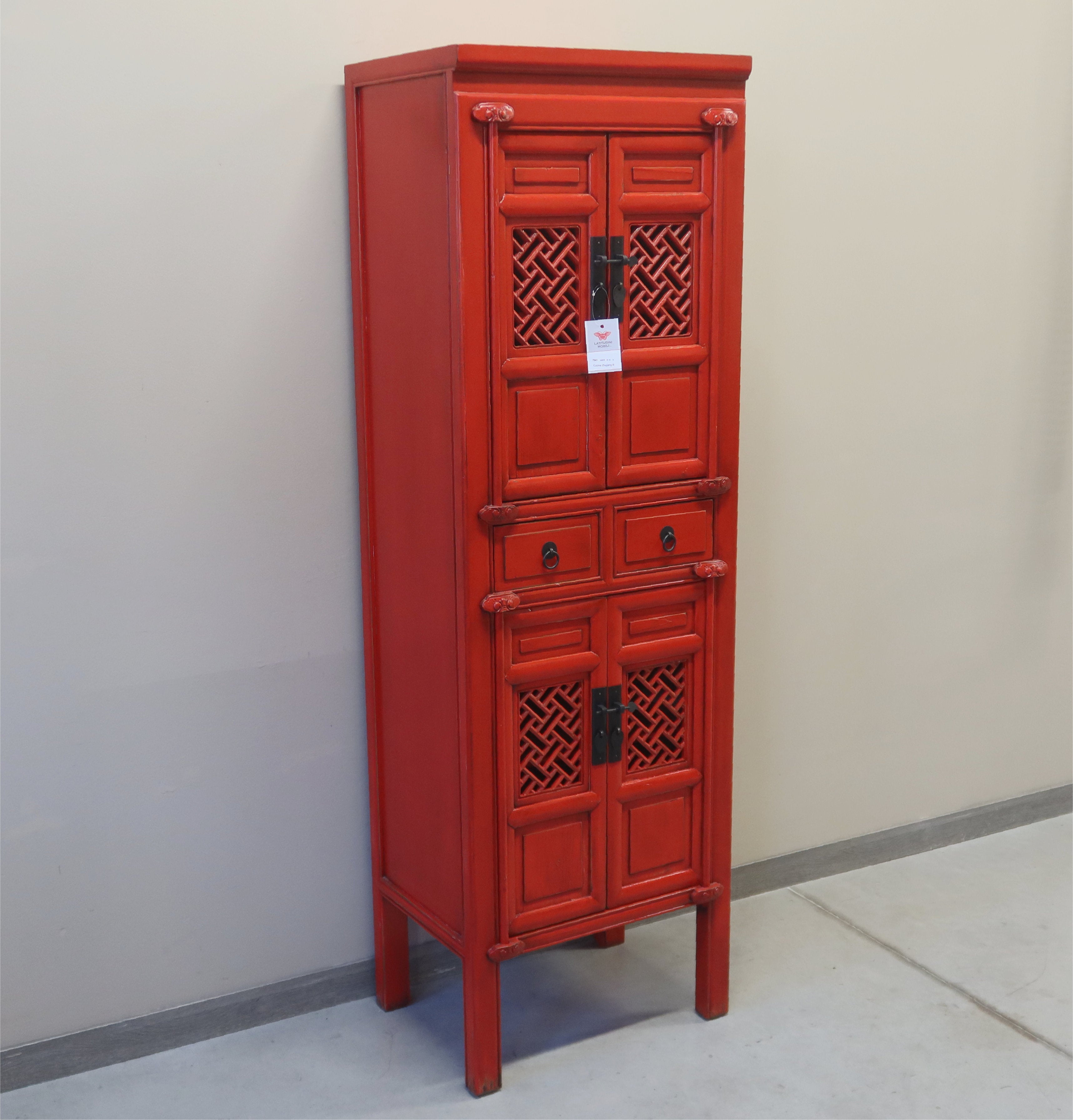 ARMADIETTO LACCA ROSSA ANTE A GRATA