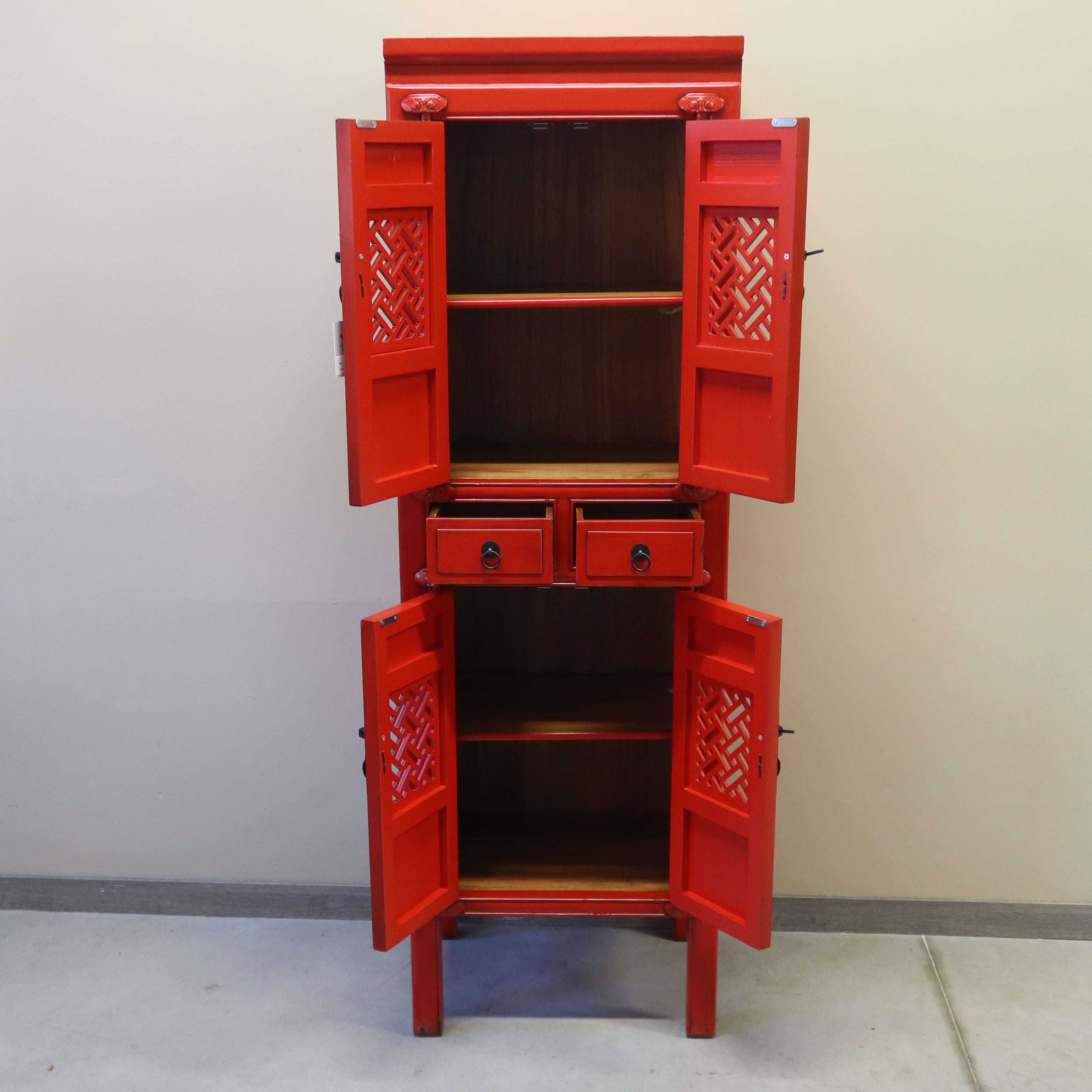 ARMADIETTO LACCA ROSSA ANTE A GRATA