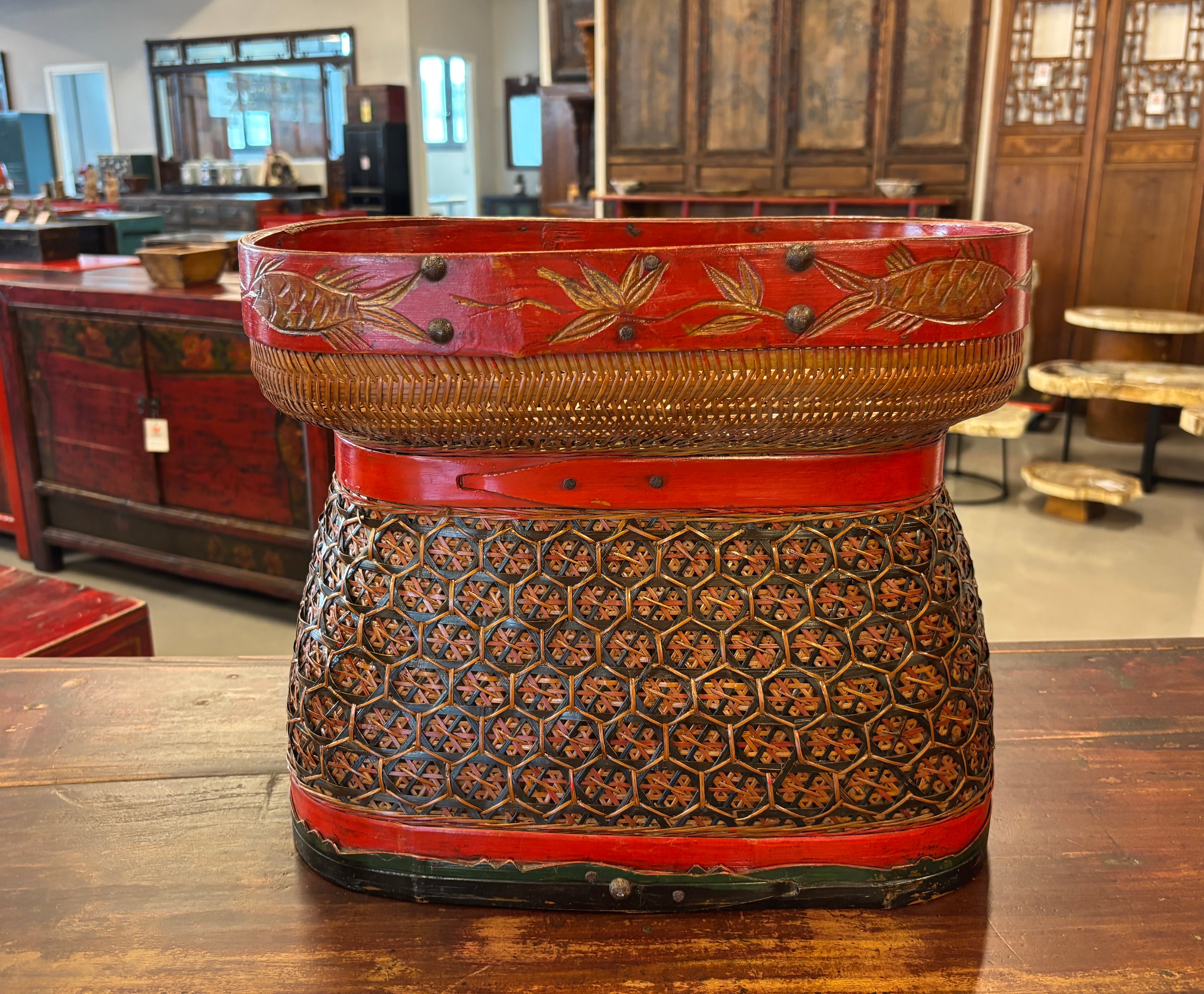 CESTA DA THE' IN BAMBU'