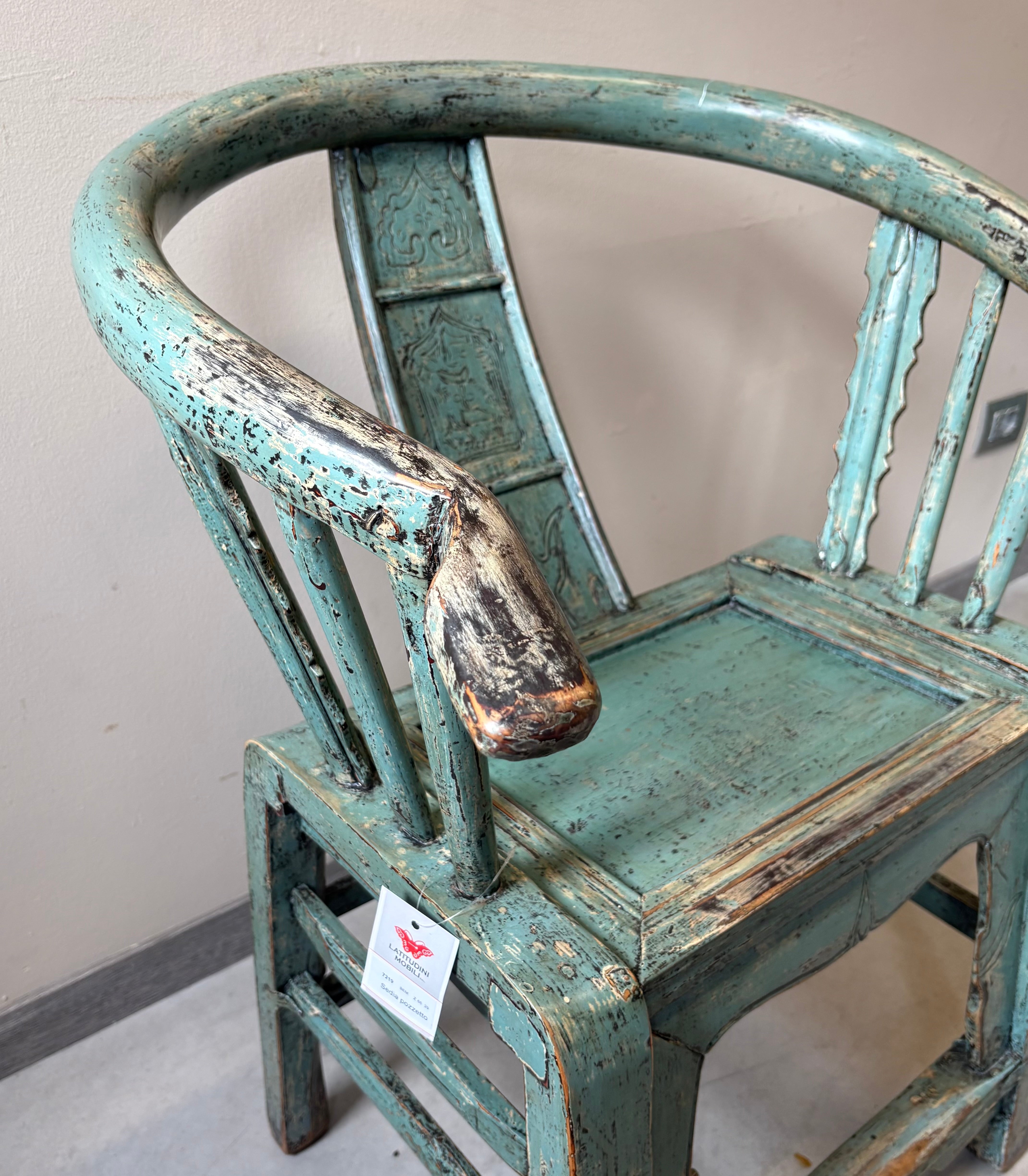 SEDIA CINESE A POZZETTO IN LACCA