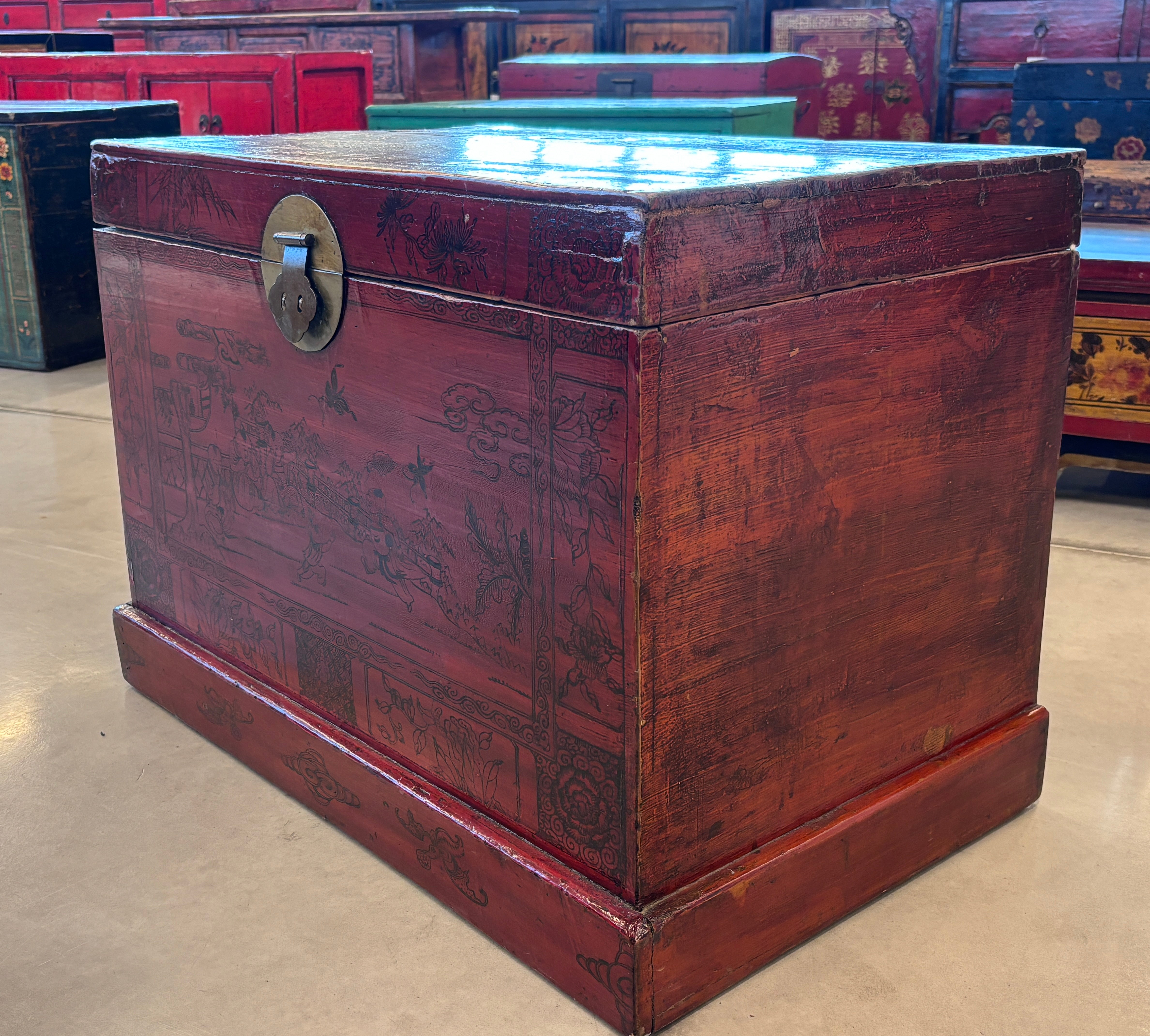 GRANDE BAULE CINESE DECORO LIEVE