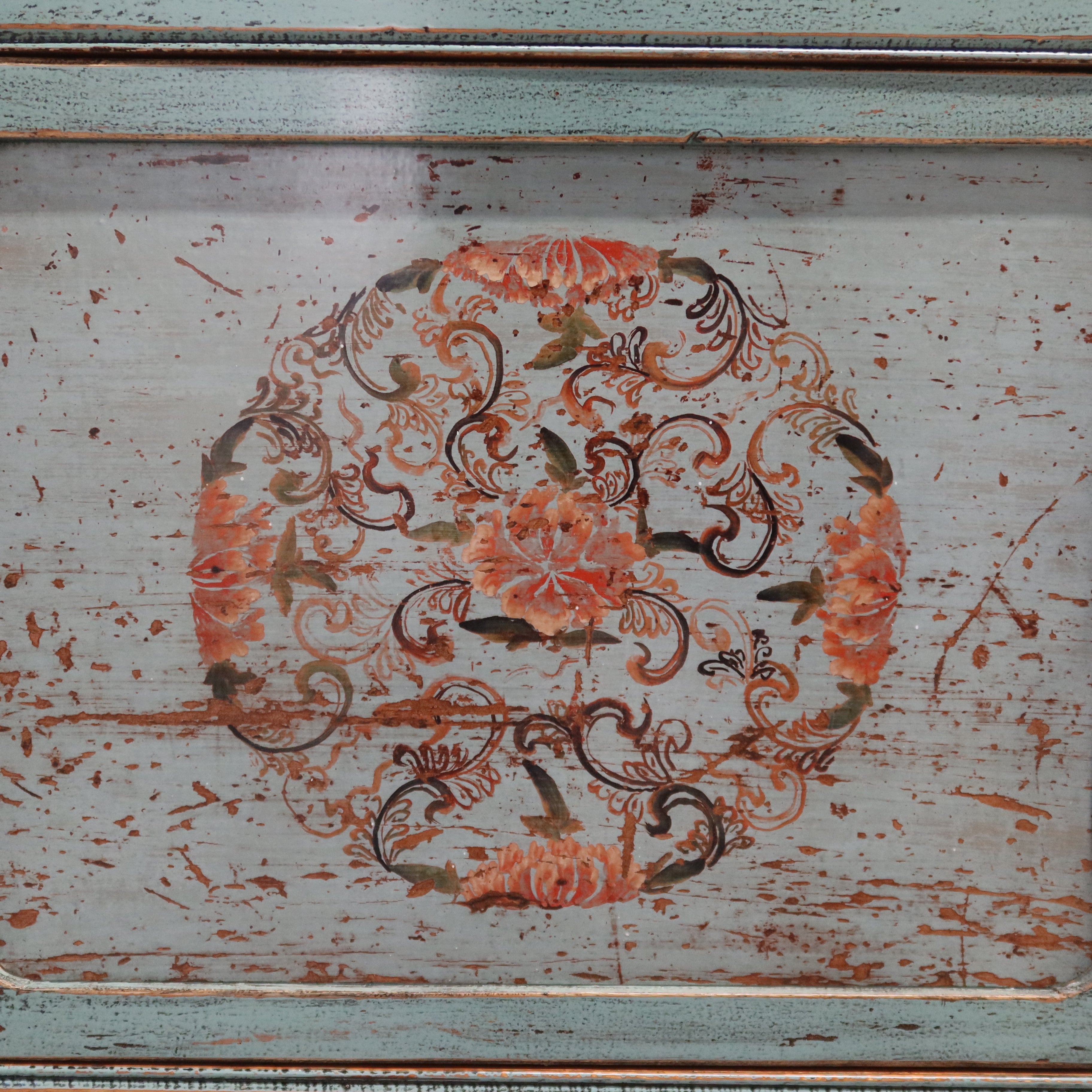 CASSAPANCA CINESE GANZU 3 PANNELLI DECORATI