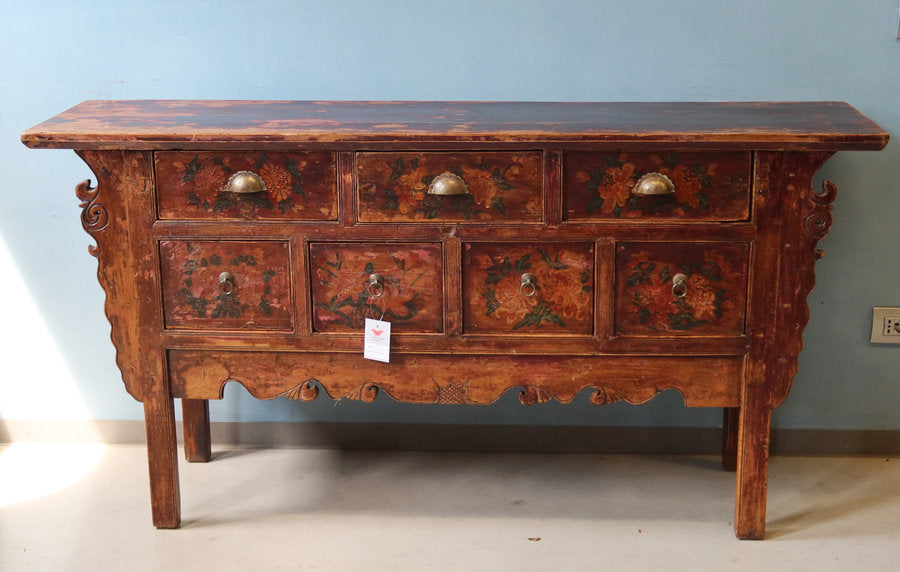 CREDENZA/CONSOLLE ALTARE OLMO CINESE